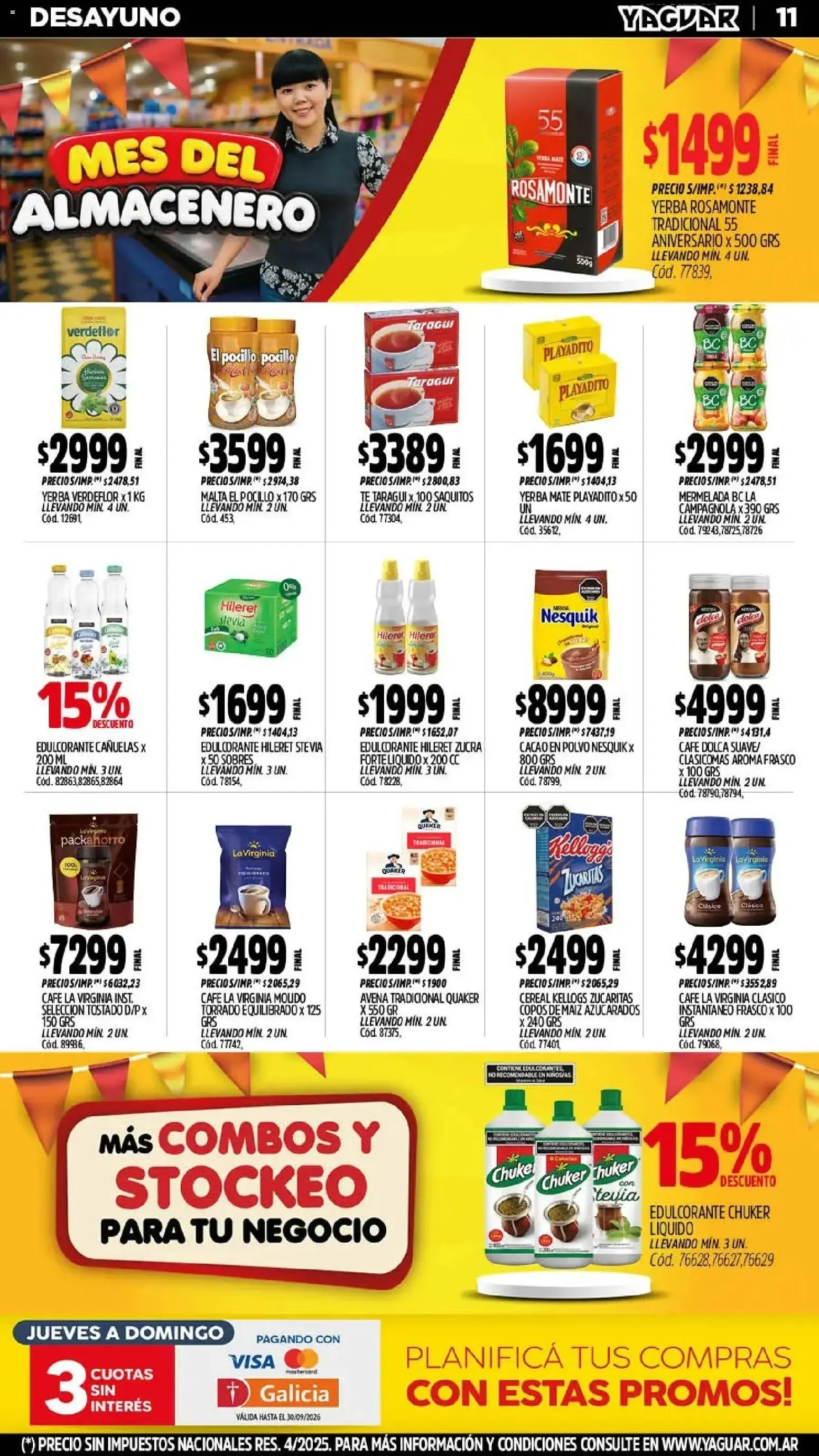 Ofertas de Mayorista Yaguar - Mes del Almacenero 21 de septiembre al 26 de septiembre 2026 - Página 11 del catálogo