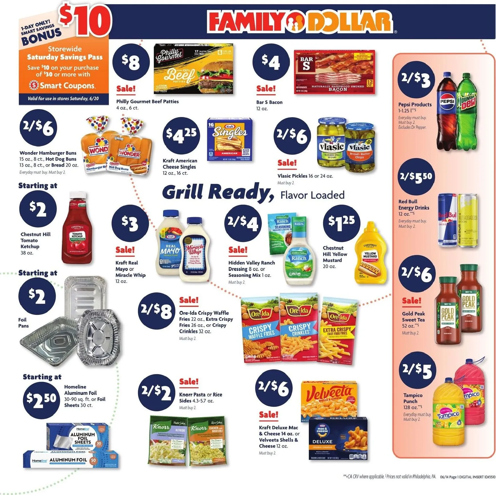Weekly ad Current Family Dollar leaflet valid from Sunday 06/14/2026 to Saturday 06/20/2026 from June 14 to June 20 2026 - Page 1