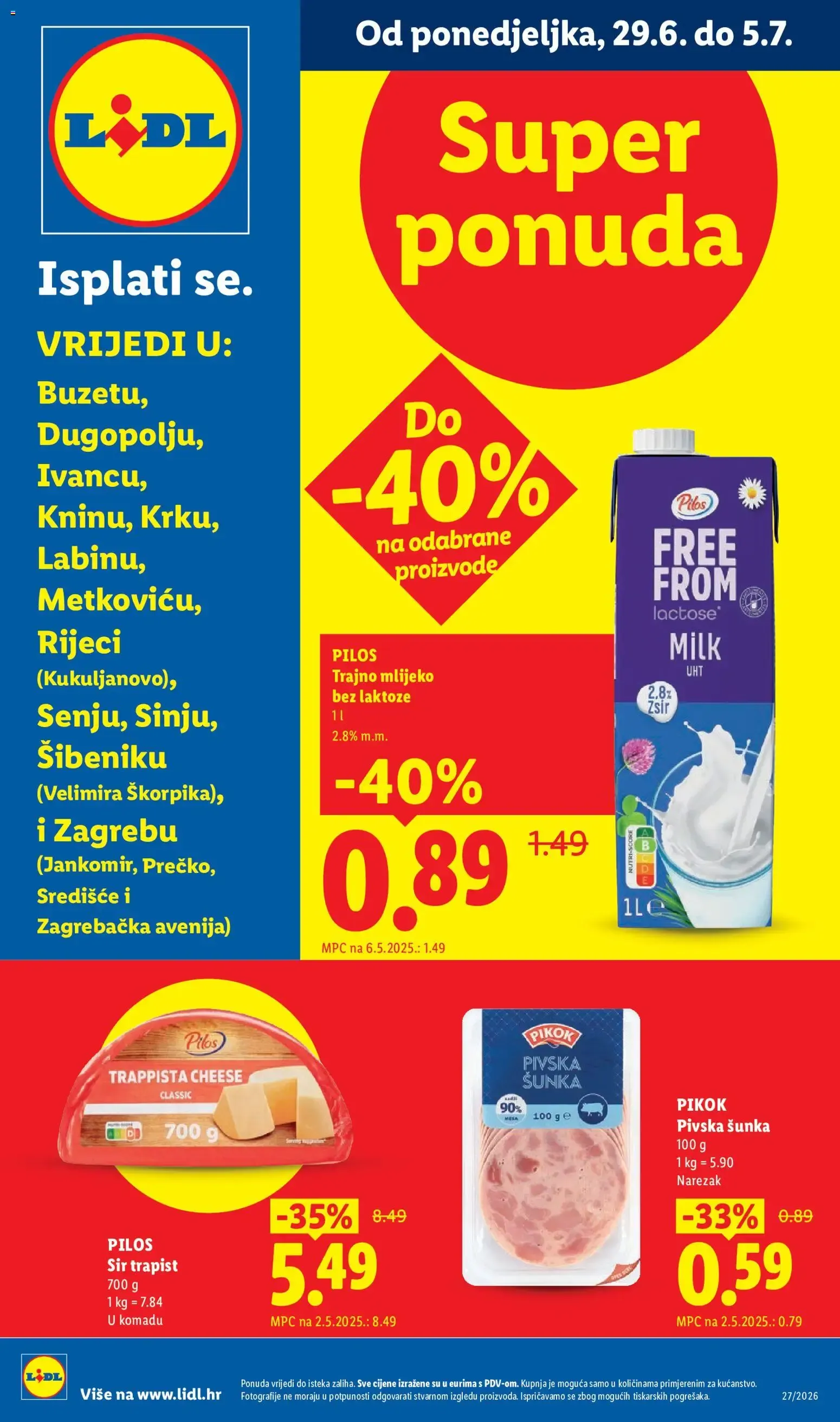 Katalog Lidl Super ponuda od 29. lipnja do 5. srpnja 2026. - Pregled Stranica 1