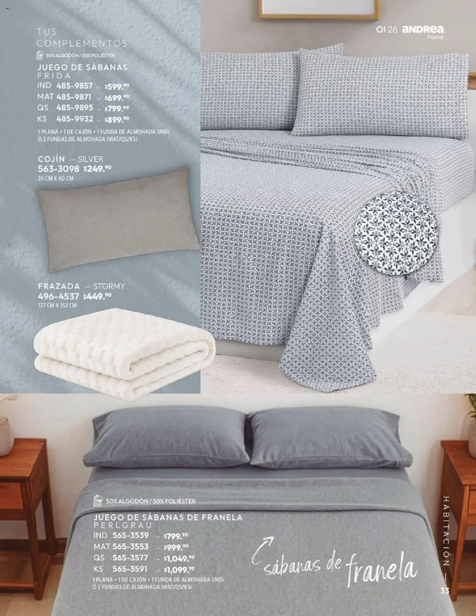 Catálogo de Andrea Home: Otoño - Invierno 2026 1 de septiembre al 31 de diciembre 2026 - Pagina 33