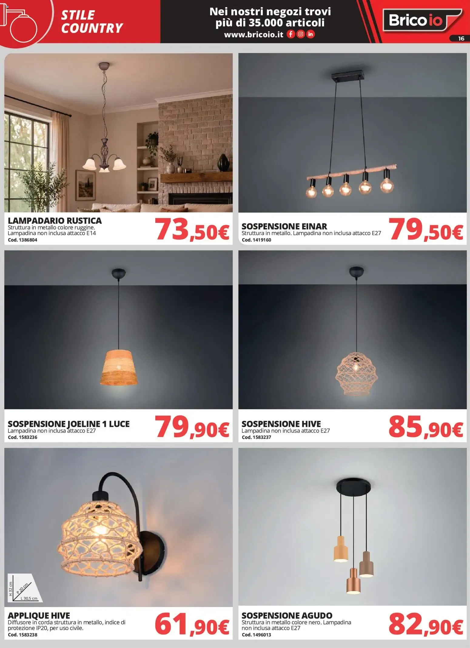 Nuovo Brico io volantino Illuminazione dal 01/10/2026 > offerte anteprima 🛍️ da 1 ottobre a 31 gennaio di 2027 - Pagina del volantino 16