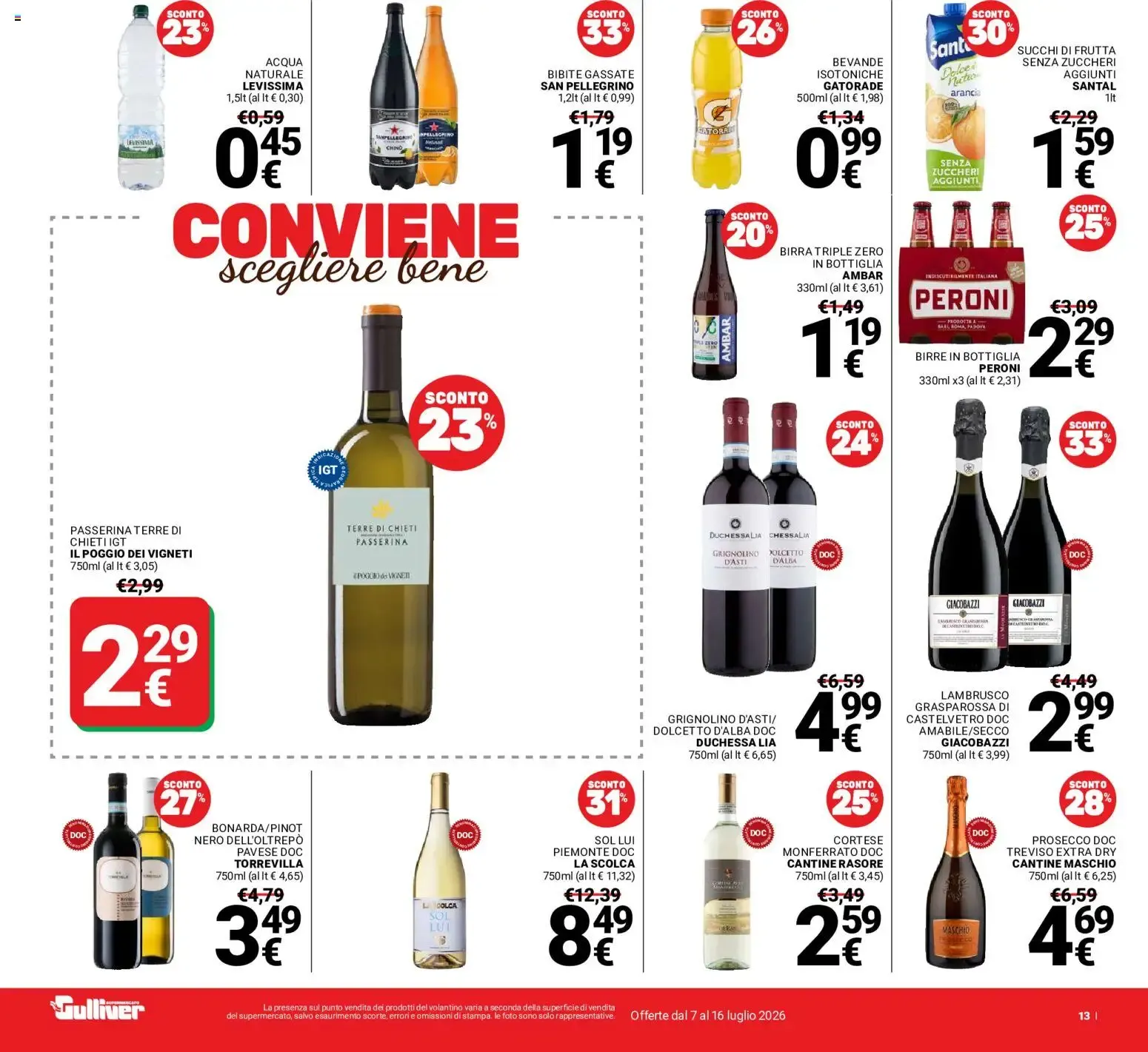 Gulliver Supermercato: SOTTOCOSTO 10 giorni di offerte da 7 luglio a 16 luglio di 2026 - Pagina del volantino 13