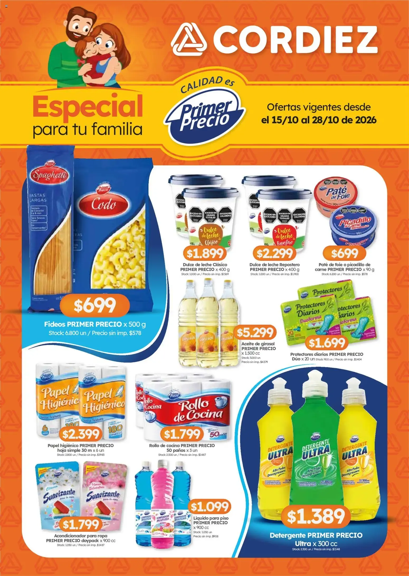Ofertas de Cordiez - Primer Precio || del 15/10/2026 - 28/10/2026 || Catálogo 15 de octubre al 28 de octubre 2026 - Página 1 del catálogo