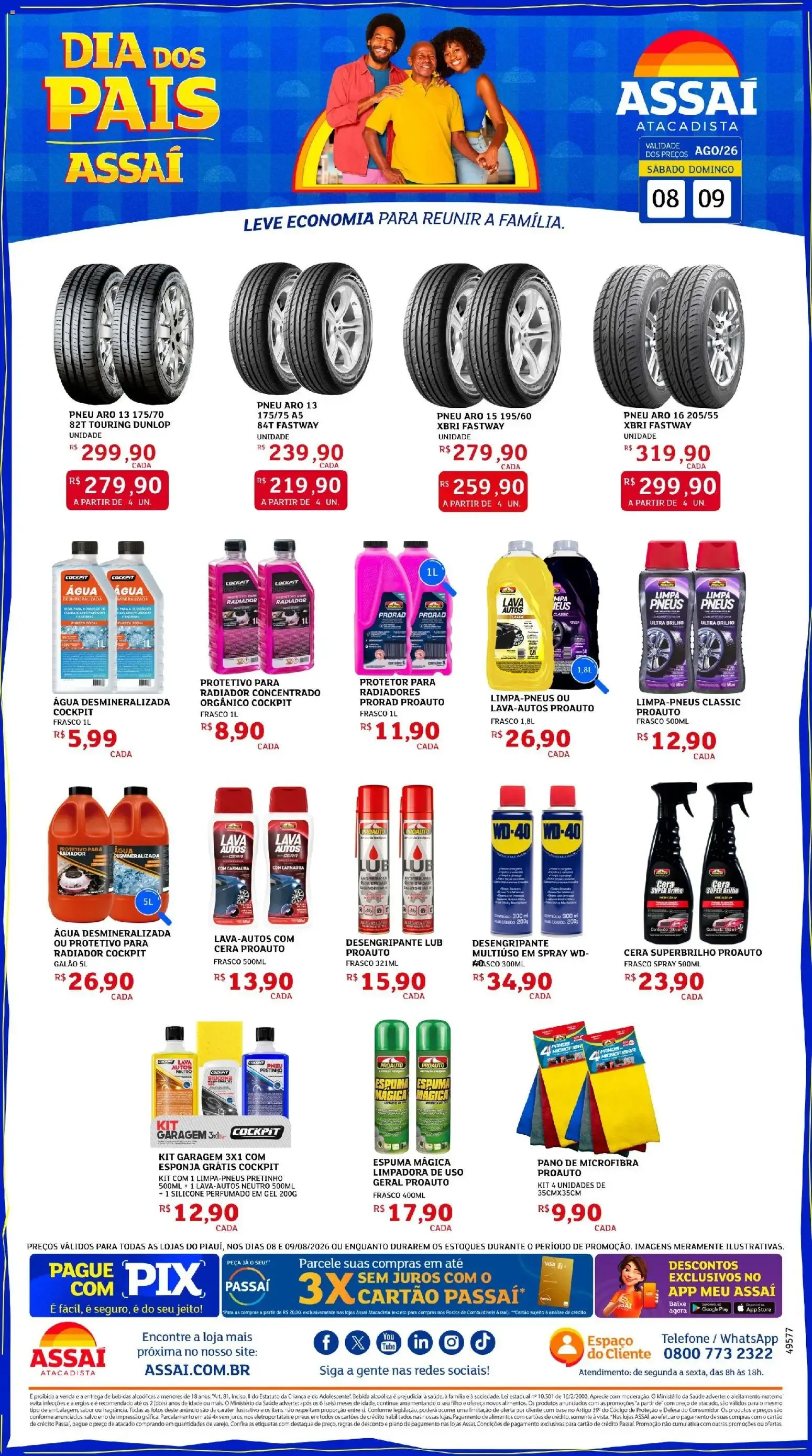 Encarte de Assaí Atacadista ofertas - PI de 08/08/2026 | Promoções Online 8 de agosto até 9 de agosto 2026 - Pagina 1
