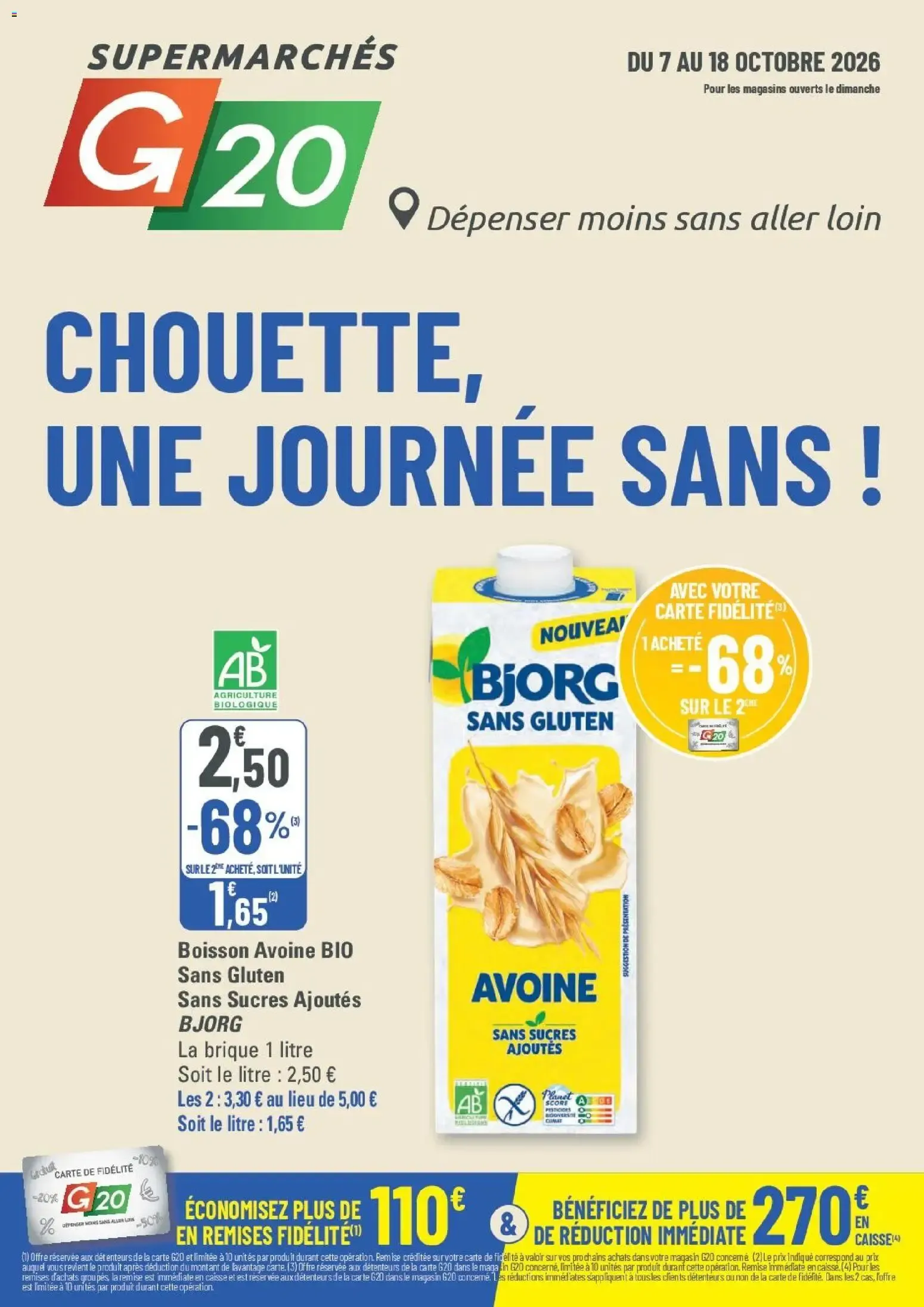 G20 Supermarchés catalogue à partir du 07/10/2026 - promo en ligne du 7 octobre au 18 octobre 2026 - Catalogue page 1