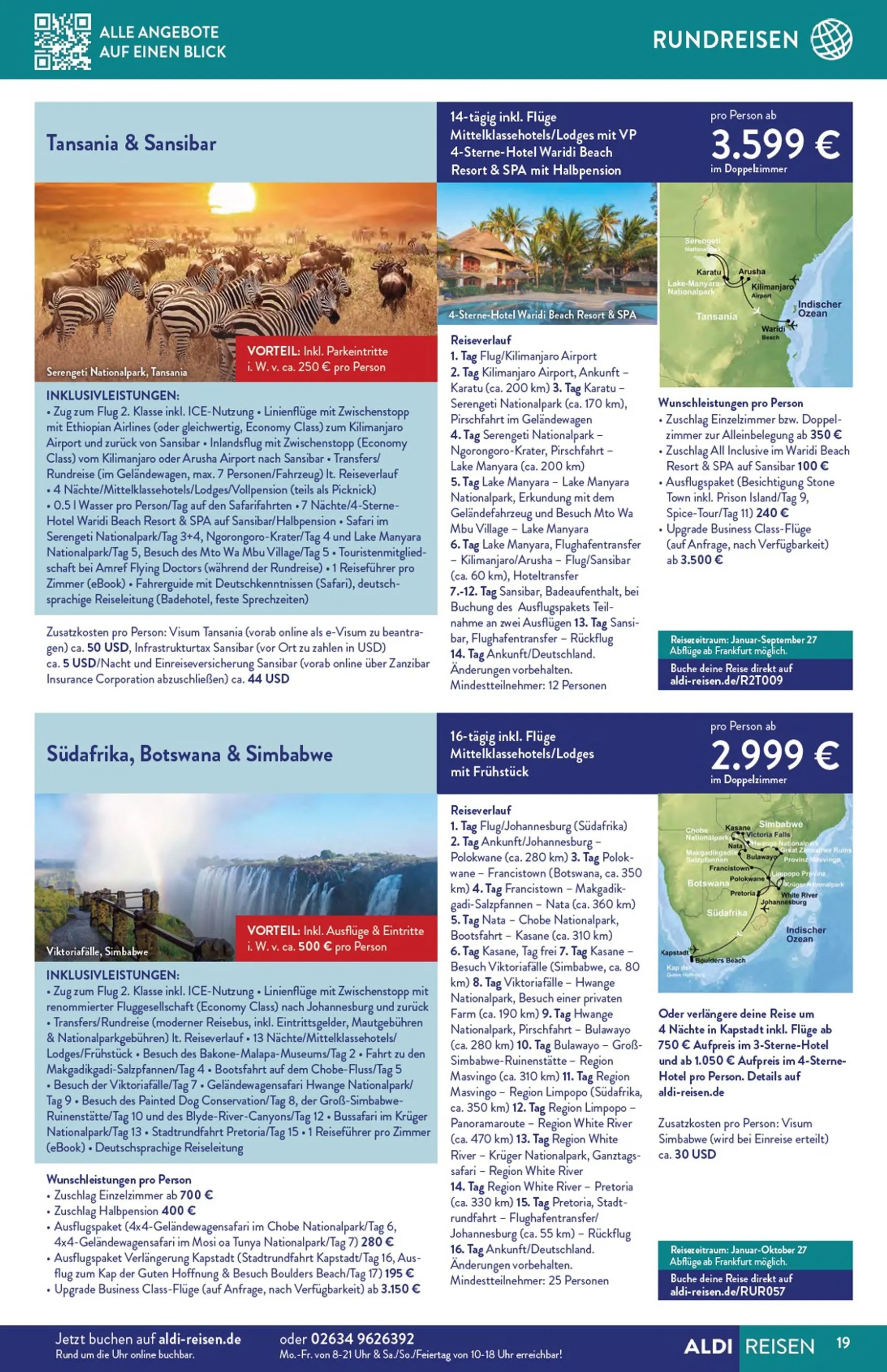 ALDI REISEN - Die Welt Entdecken! (Ausgabe August) von 3. August bis 31. August 2026 - Prospekt seite 19