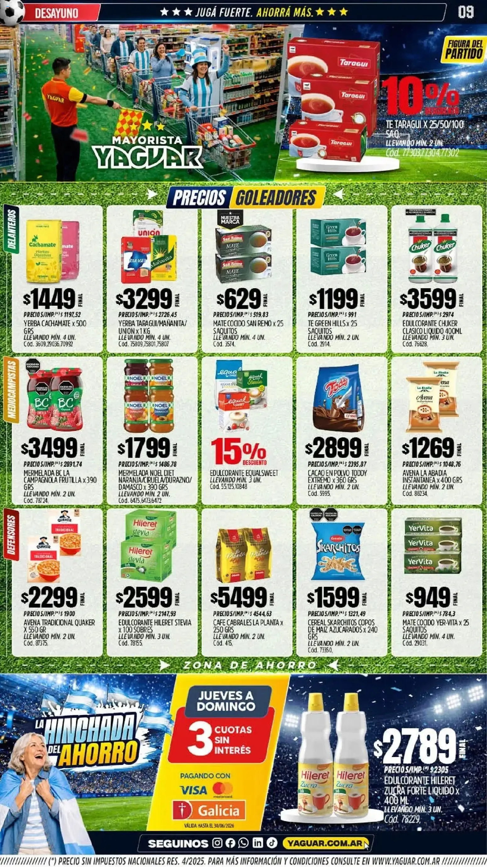 Ofertas de Mayorista Yaguar - La Hinchada del Ahorro 15 de junio al 20 de junio 2026 - Página 9 del catálogo
