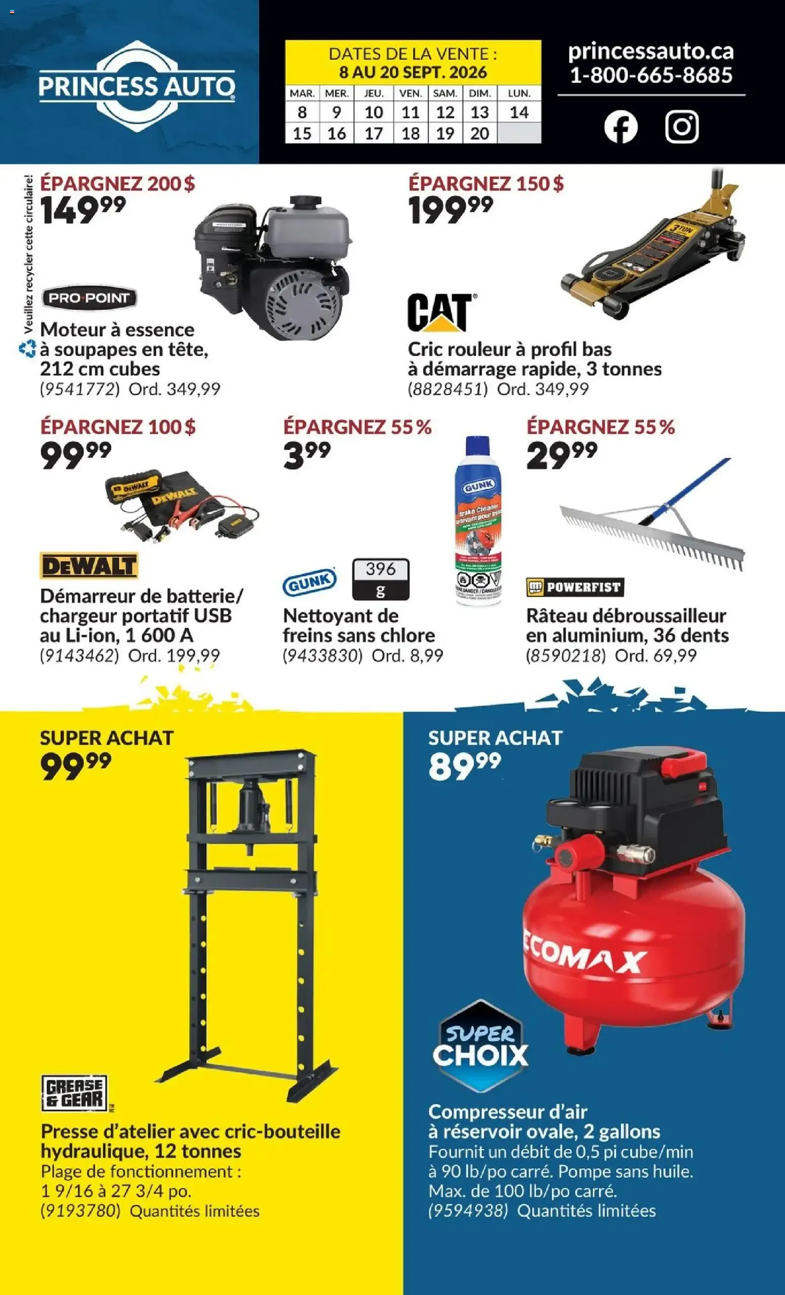 Princess Auto circulaire - 2 Semaines de Soldes ! from Sep 8, 2026 > weekly specials & deals from September 8 to September 20 2026 - flyer page 2