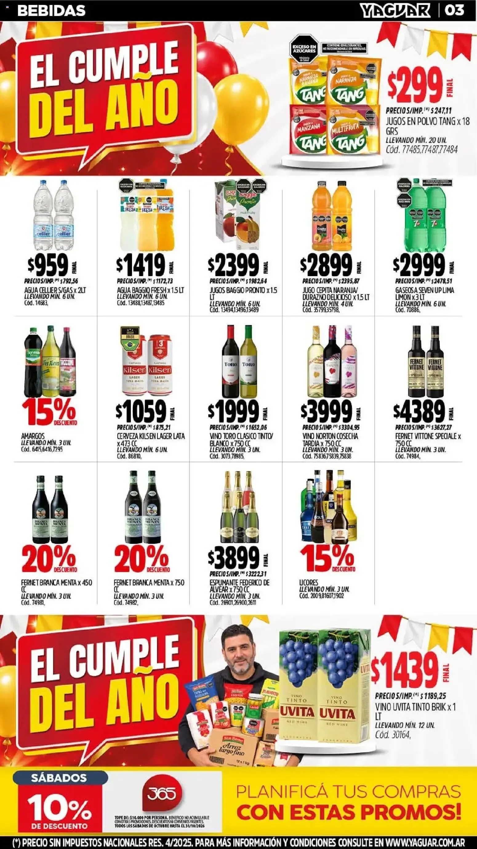 Ofertas de MAYORISTA YAGUAR EL CUMPLE DEL AÑO 38 19 de octubre al 25 de octubre 2026 - Página 4 del catálogo