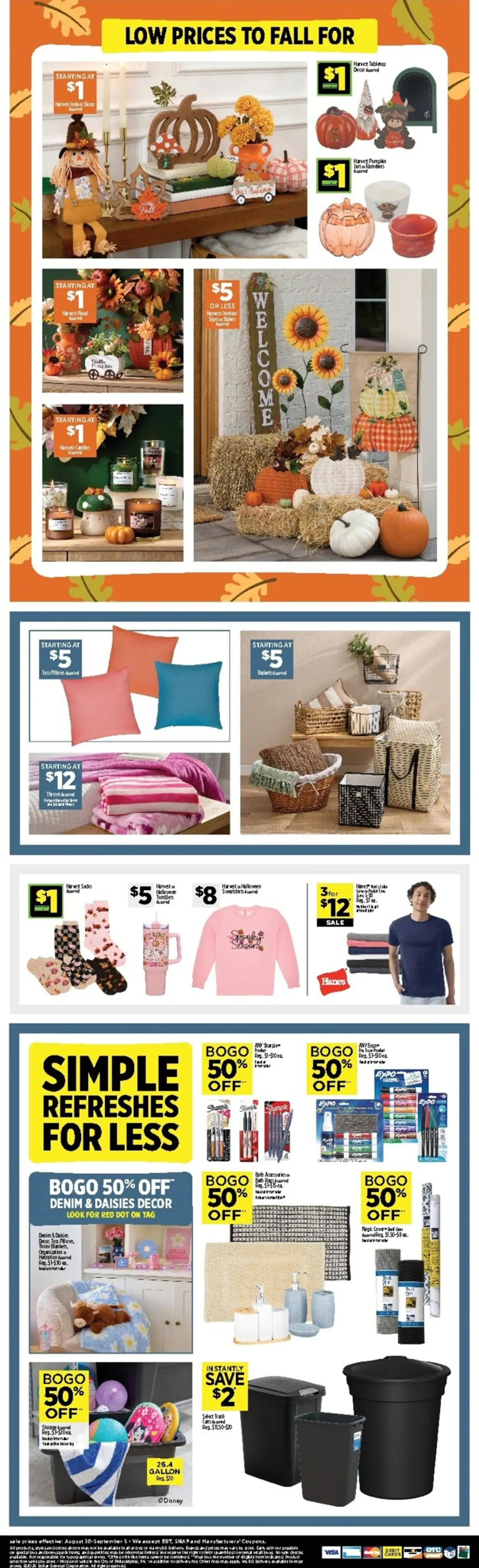Weekly promotion Current Dollar General leaflet valid from Sunday 08/30/2026 to Saturday 09/05/2026 spanning from August 30 to September 5 2026 - Page 16 for Catalogue 365