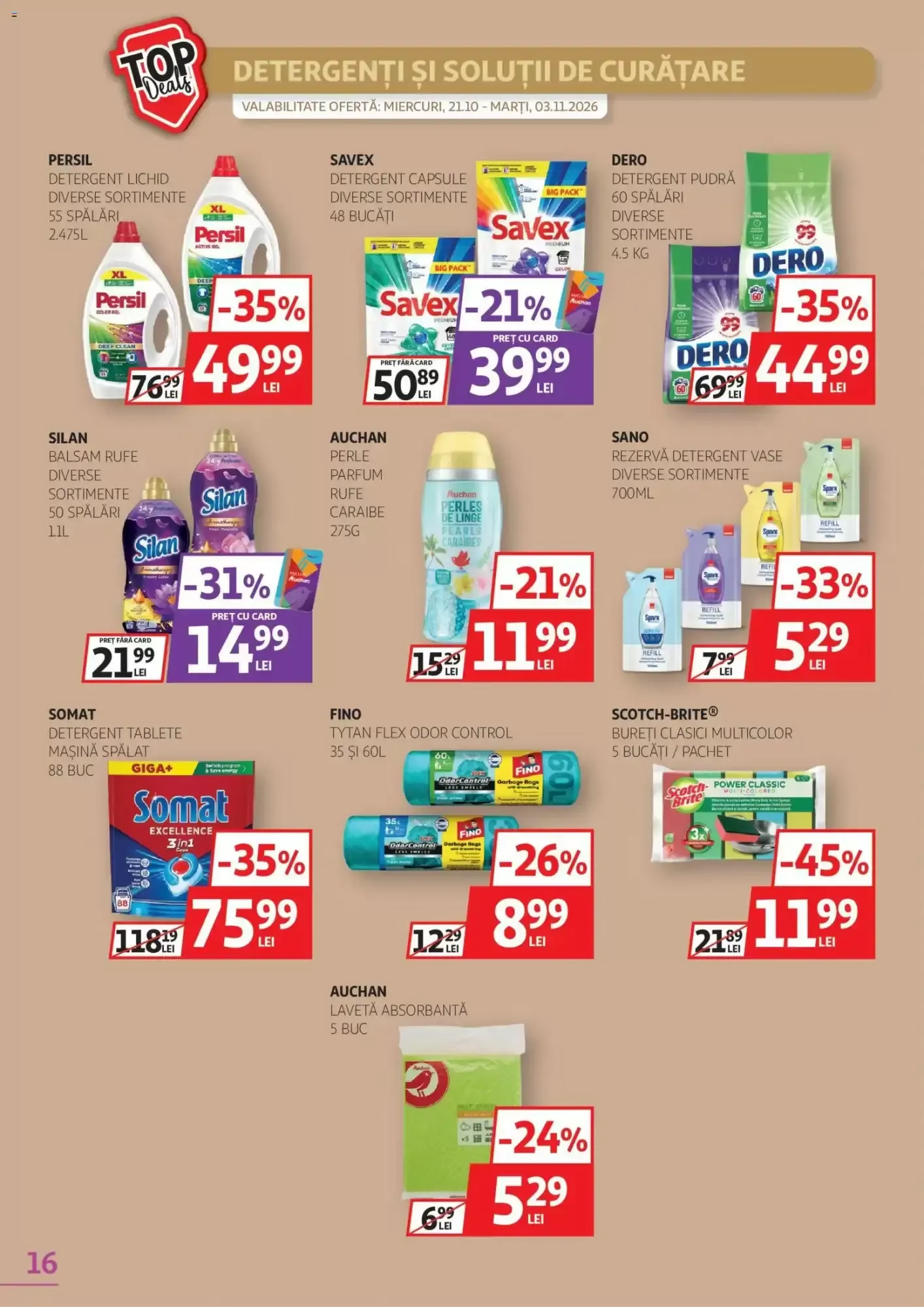 Catalog Catalog Auchan de la 21 octombrie până la 3 noiembrie 2026 - Revista Pagina 16