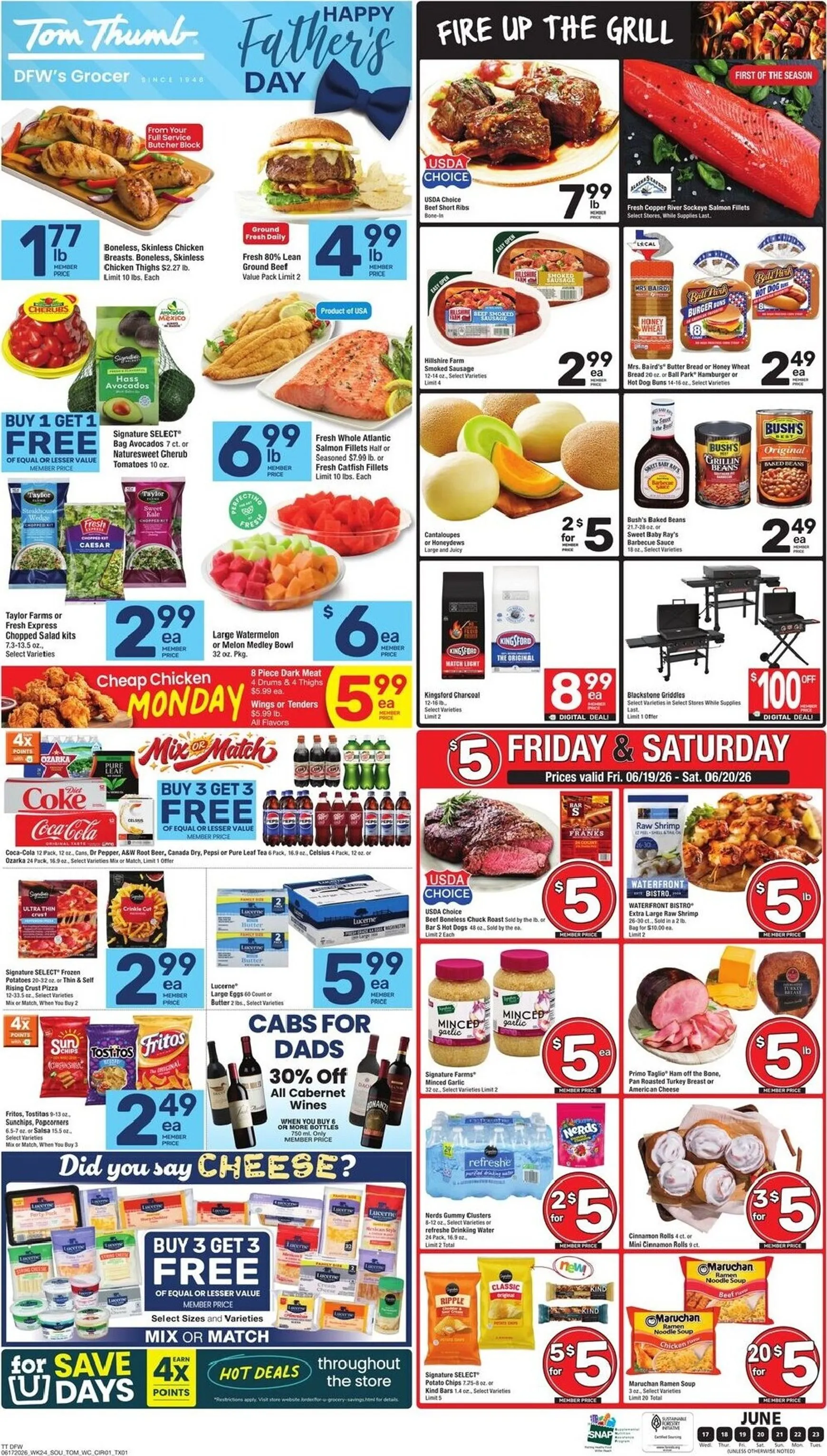 Weekly ad Current Tom Thumb leaflet valid from Wednesday 06/17/2026 to Tuesday 06/23/2026 from June 17 to June 23 2026 - Page 1