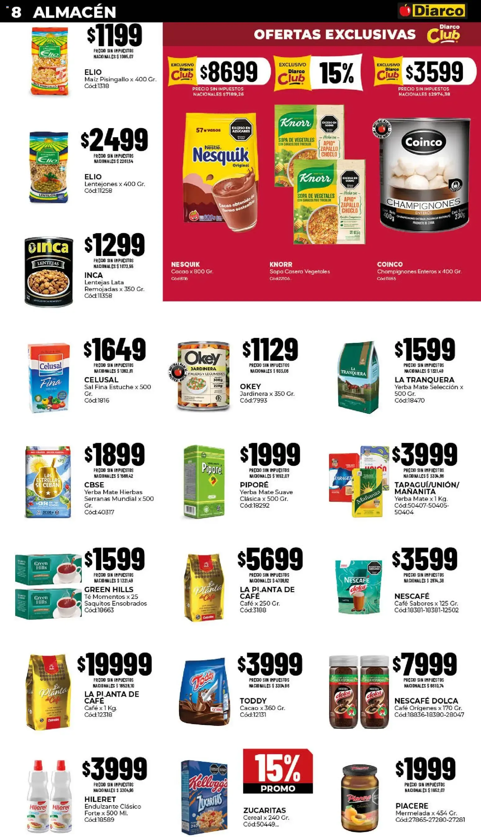 Ofertas de Diarco - Catálogo de ofertas 10 de agosto al 14 de agosto 2026 - Página 8 del catálogo