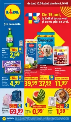 Catalog Lidl - Ofertas Aniversario 15 Años de la 10 august până la 16 august 2026 - Revista Pagina 1