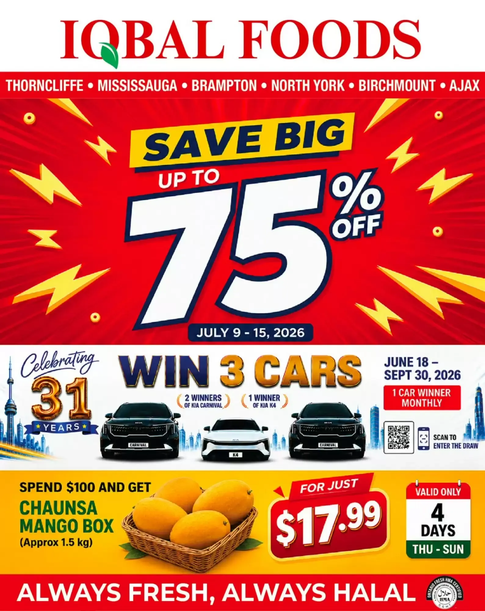 Iqbal Foods flyer week 28 from July 9 to July 15 2026 - flyer page 1