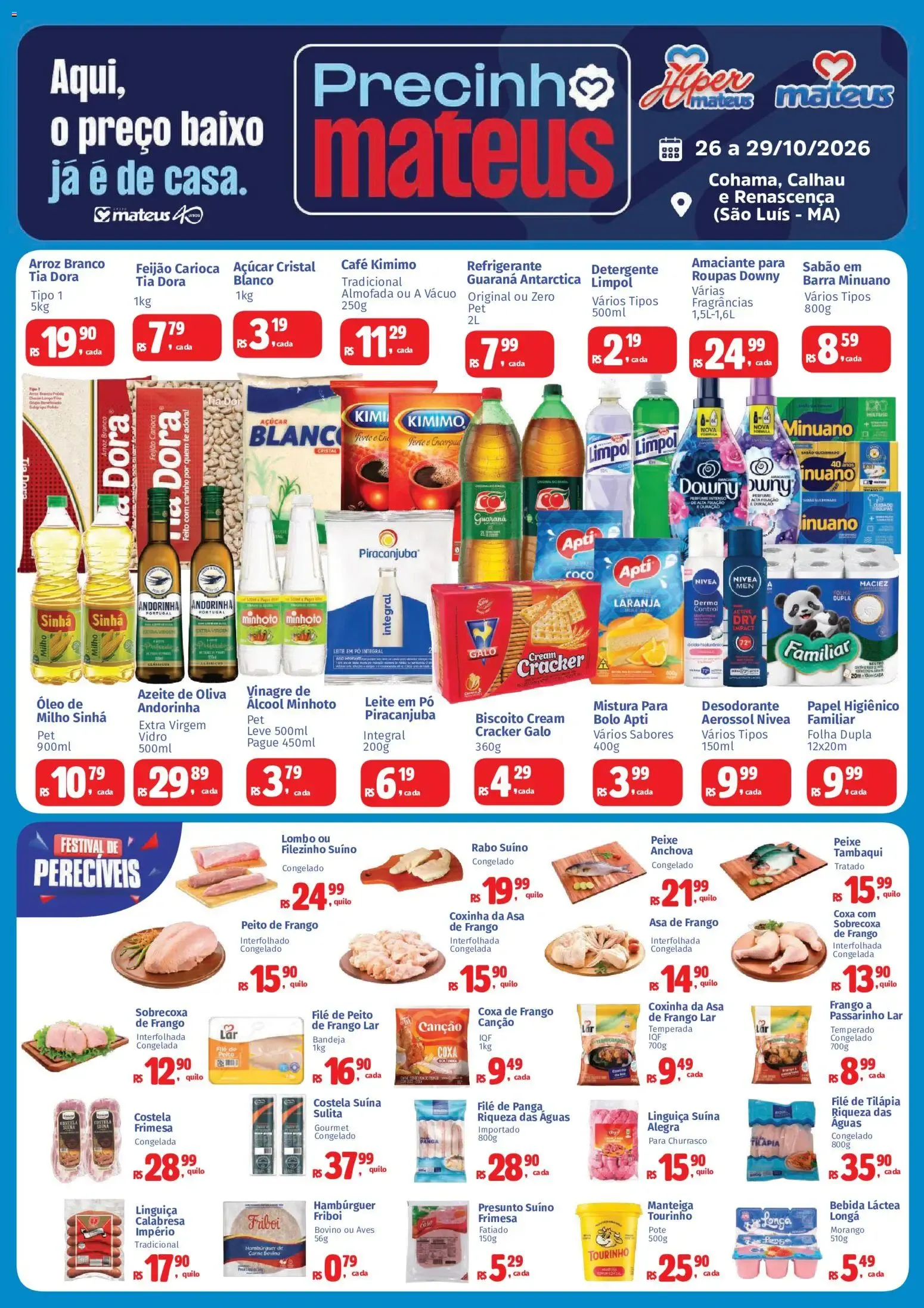 Encarte de Mateus ofertas Precinho Mateus de 26/10/2026 | Promoções Online 26 de outubro até 29 de outubro 2026 - Pagina 1