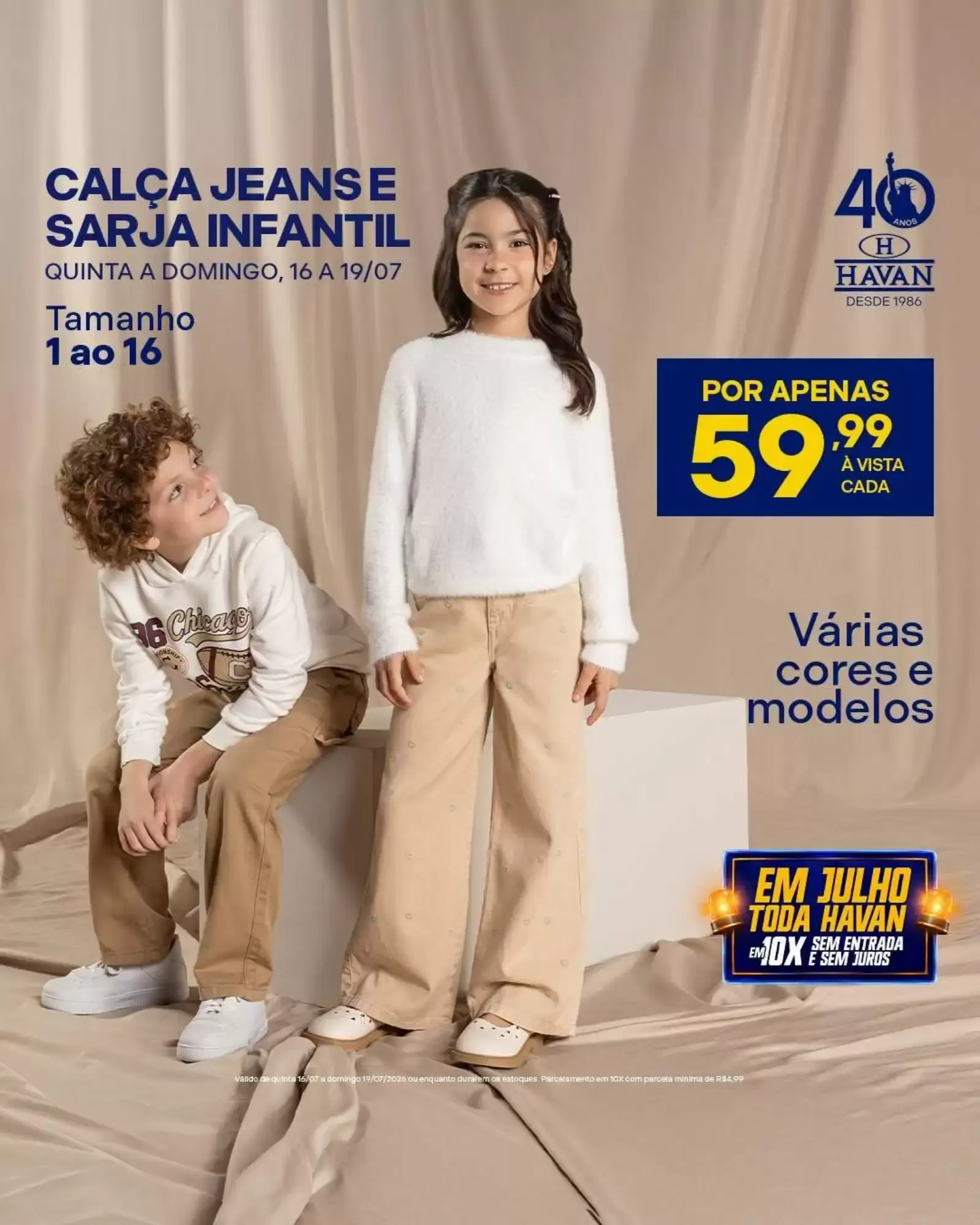 Encarte de Calça Jeans e Sarja Infantil 16 de julho até 19 de julho 2026 - Pagina 3