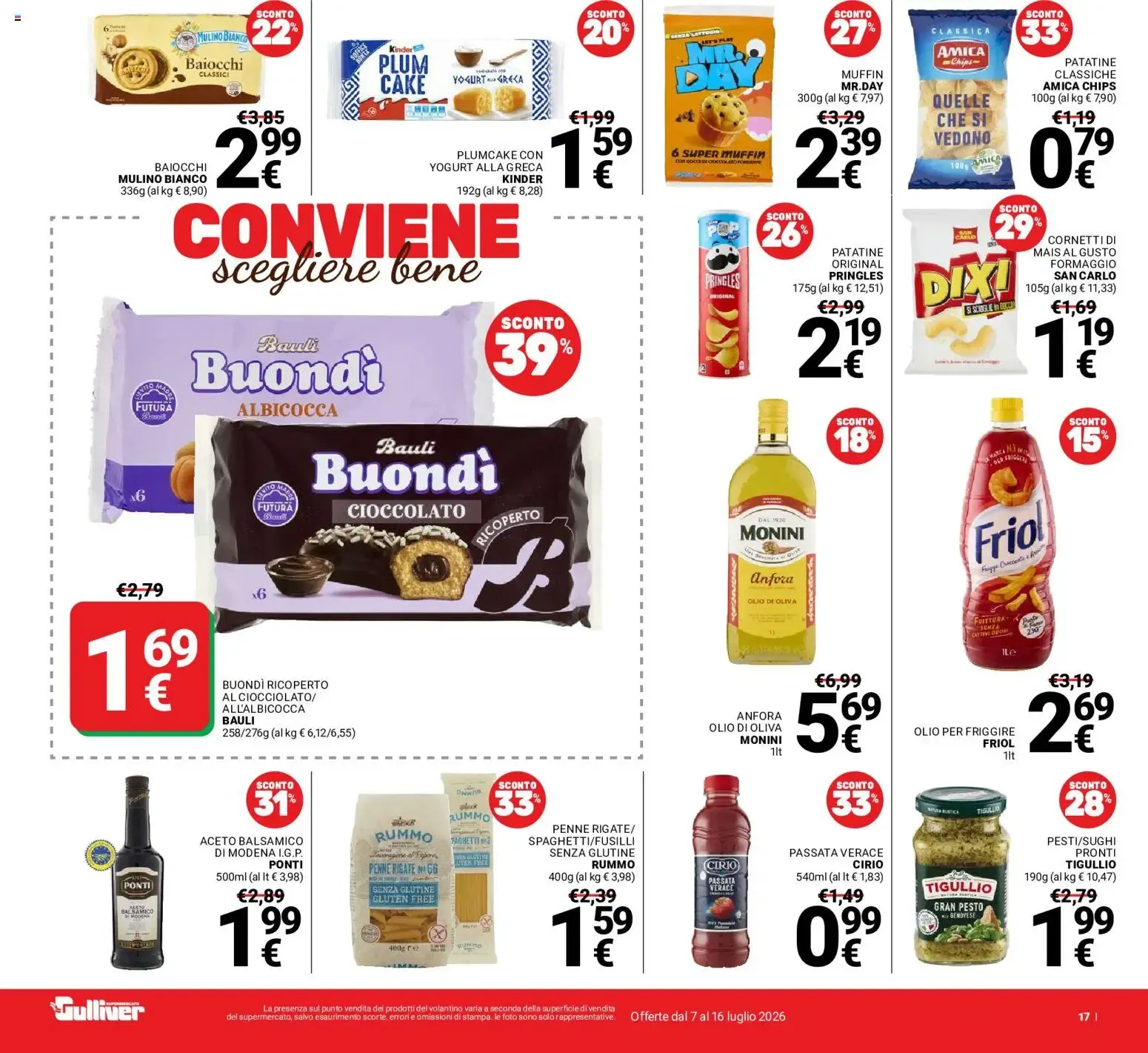 Gulliver Supermercato: SOTTOCOSTO 10 giorni di offerte da 7 luglio a 16 luglio di 2026 - Pagina del volantino 17