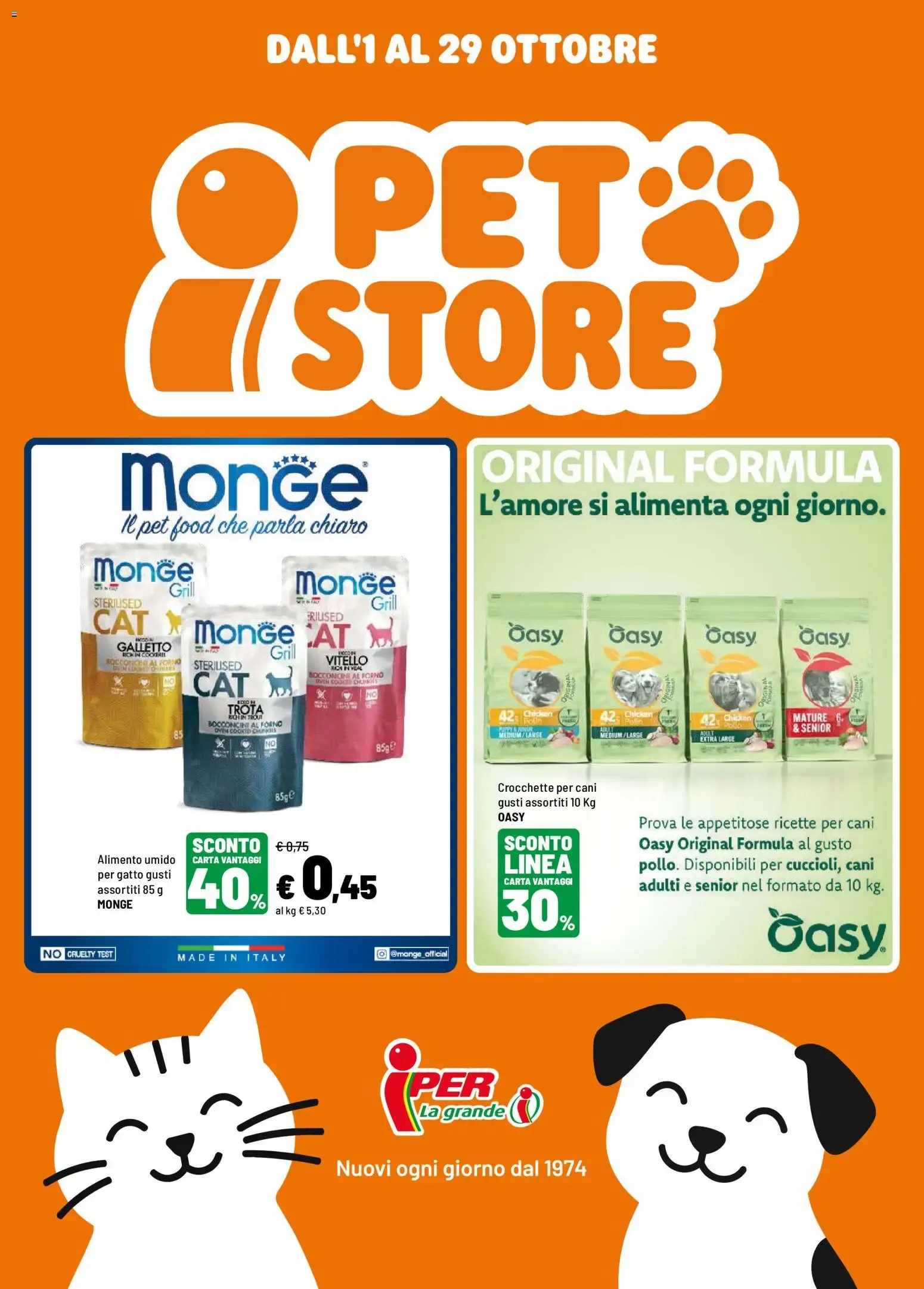 Nuovo Iper volantino Pet Food dal 01/10/2026 > offerte anteprima 🛍️ da 1 ottobre a 29 ottobre di 2026 - Pagina del volantino 1