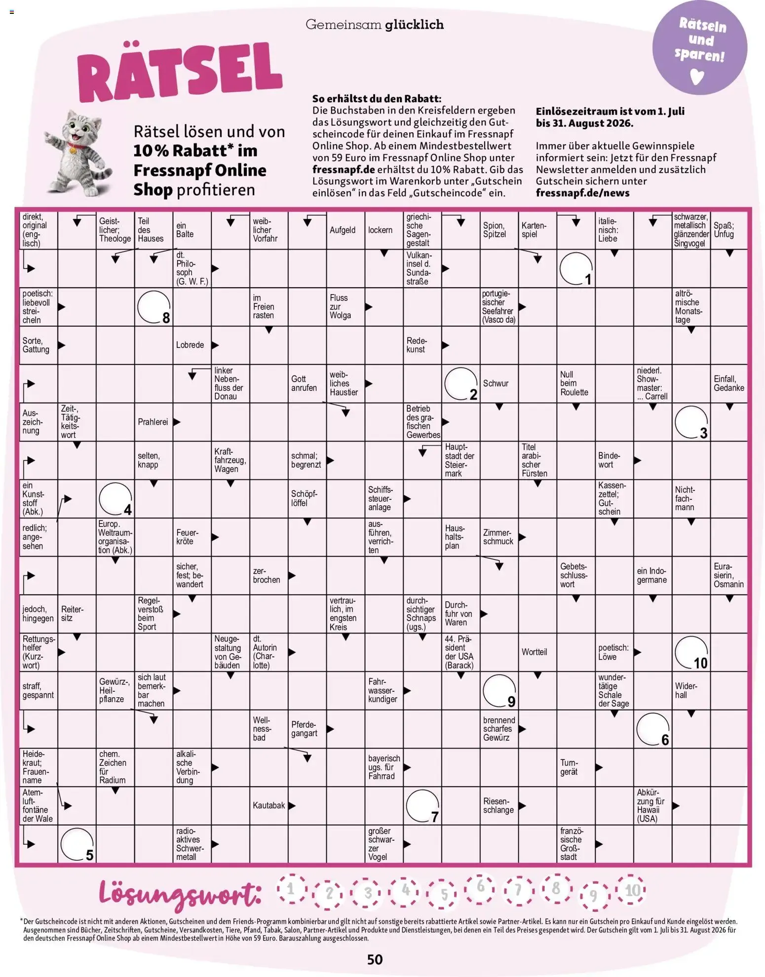 FRESSNAPF Friends - Europas größtes Haustier-Magazin von 1. Juli bis 31. August 2026 - Prospekt seite 50