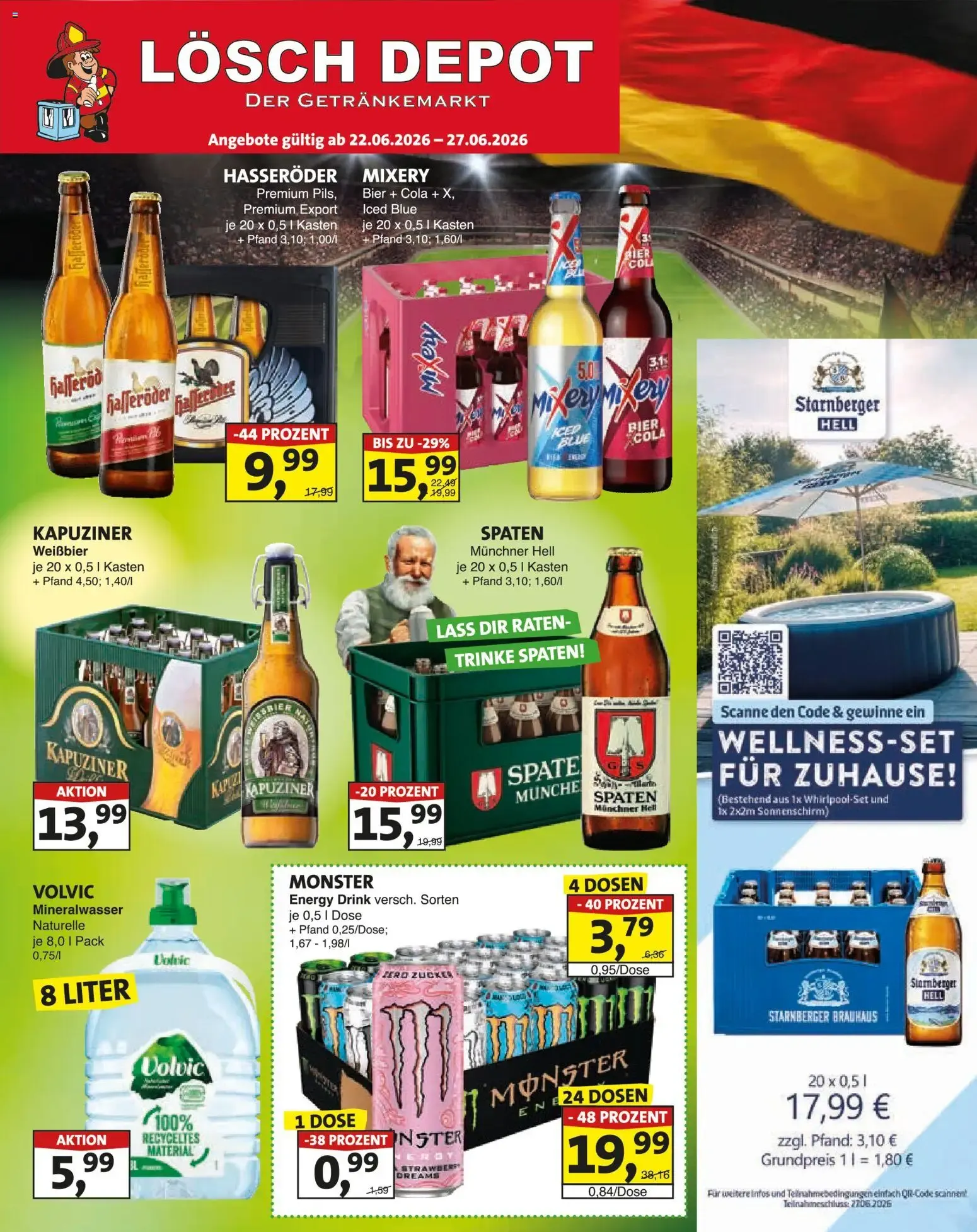 LÖSCH DEPOT DER GETRÄNKEMARKT von 22. Juni bis 27. Juni 2026 - Prospekt seite 1