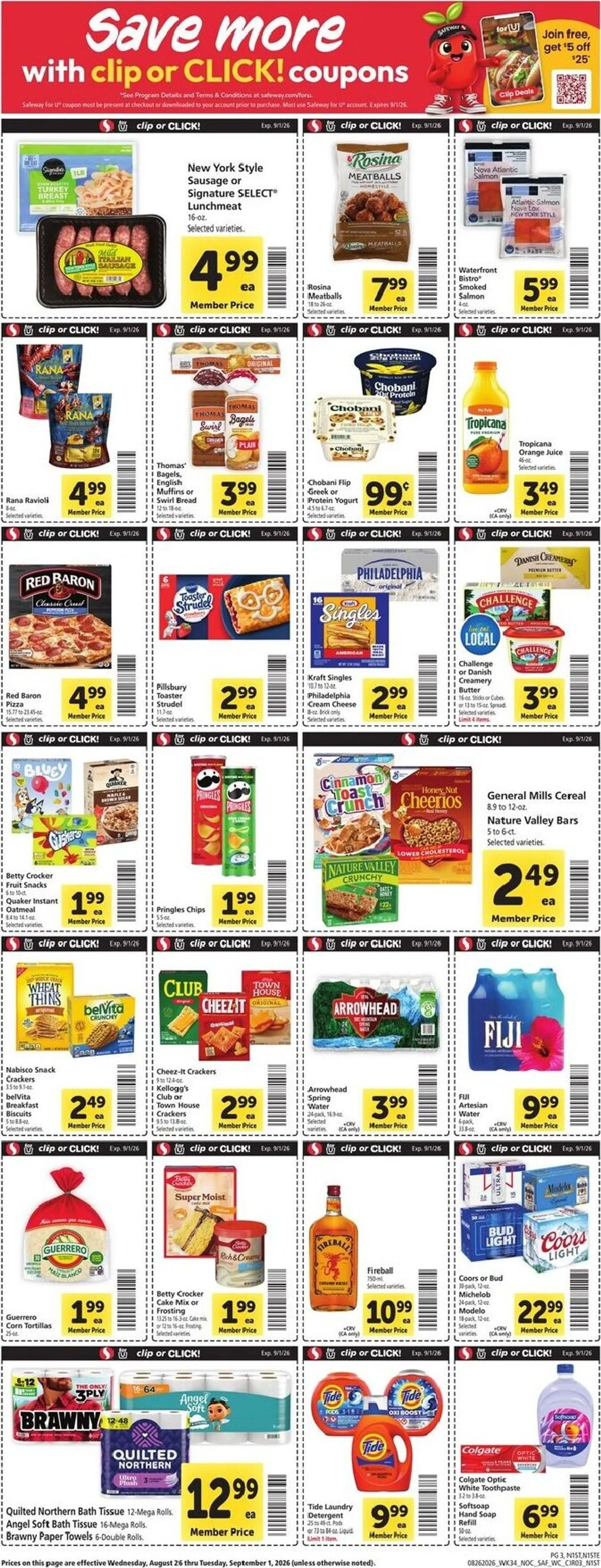 Weekly ad Current Safeway leaflet valid from Wednesday 08/26/2026 to Tuesday 09/01/2026 from August 26 to September 1 2026 - Page 5