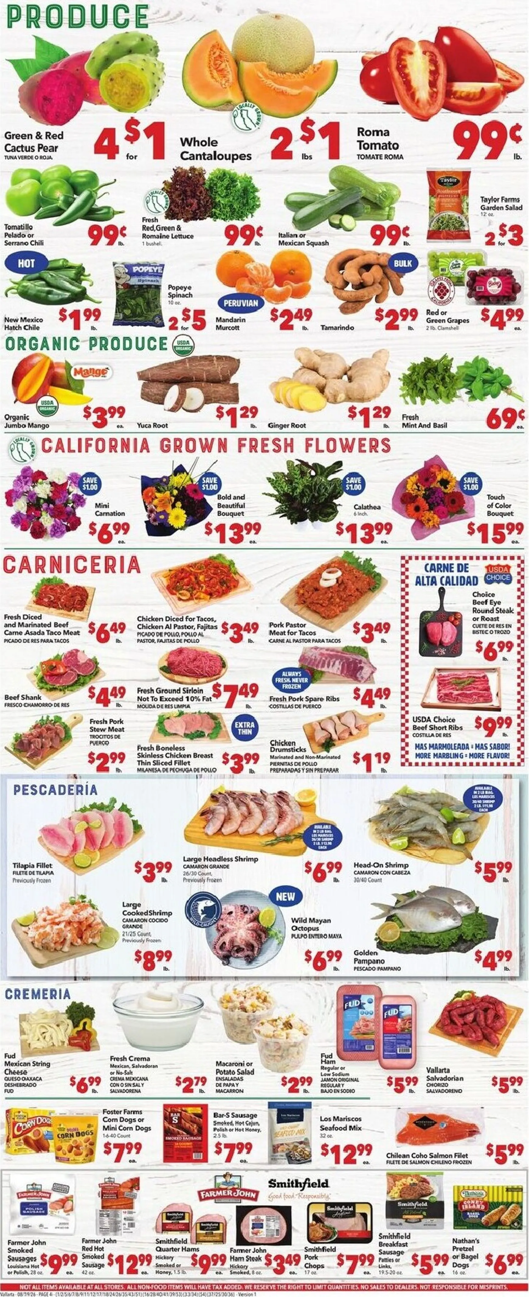 Weekly ad Current Vallarta - Grocery Savings leaflet valid from Wednesday 08/19/2026 to Tuesday 08/25/2026 from August 19 to August 25 2026 - Page 4