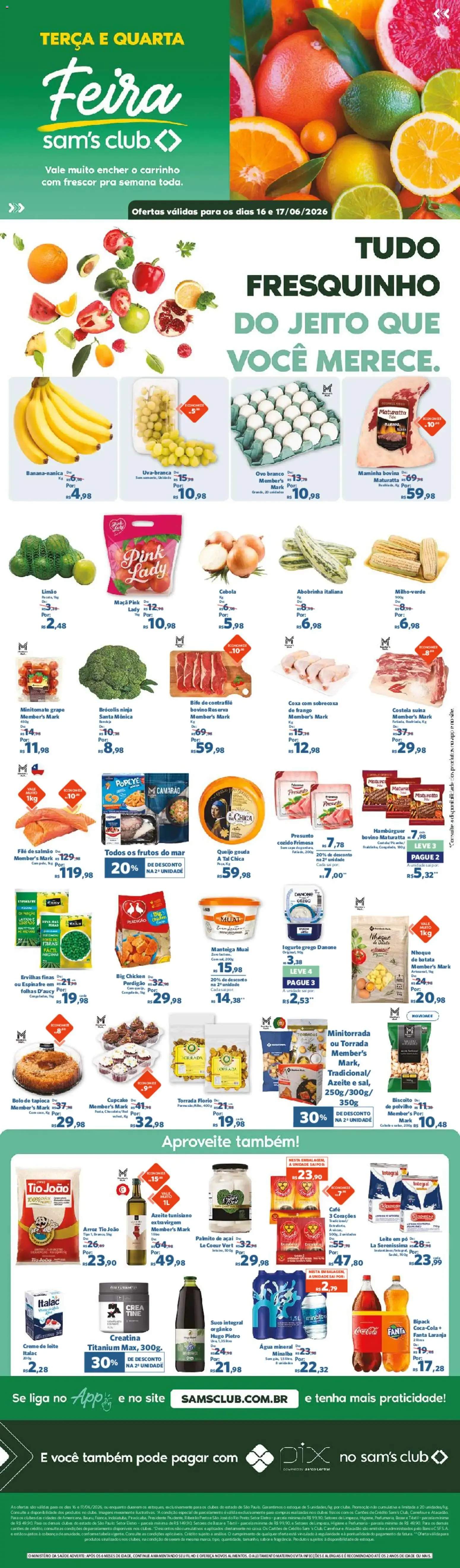 Encarte de Sam's Club - Ofertas da semana de 16/06/2026 | Promoções Online 16 de junho até 17 de junho 2026 - Pagina 1