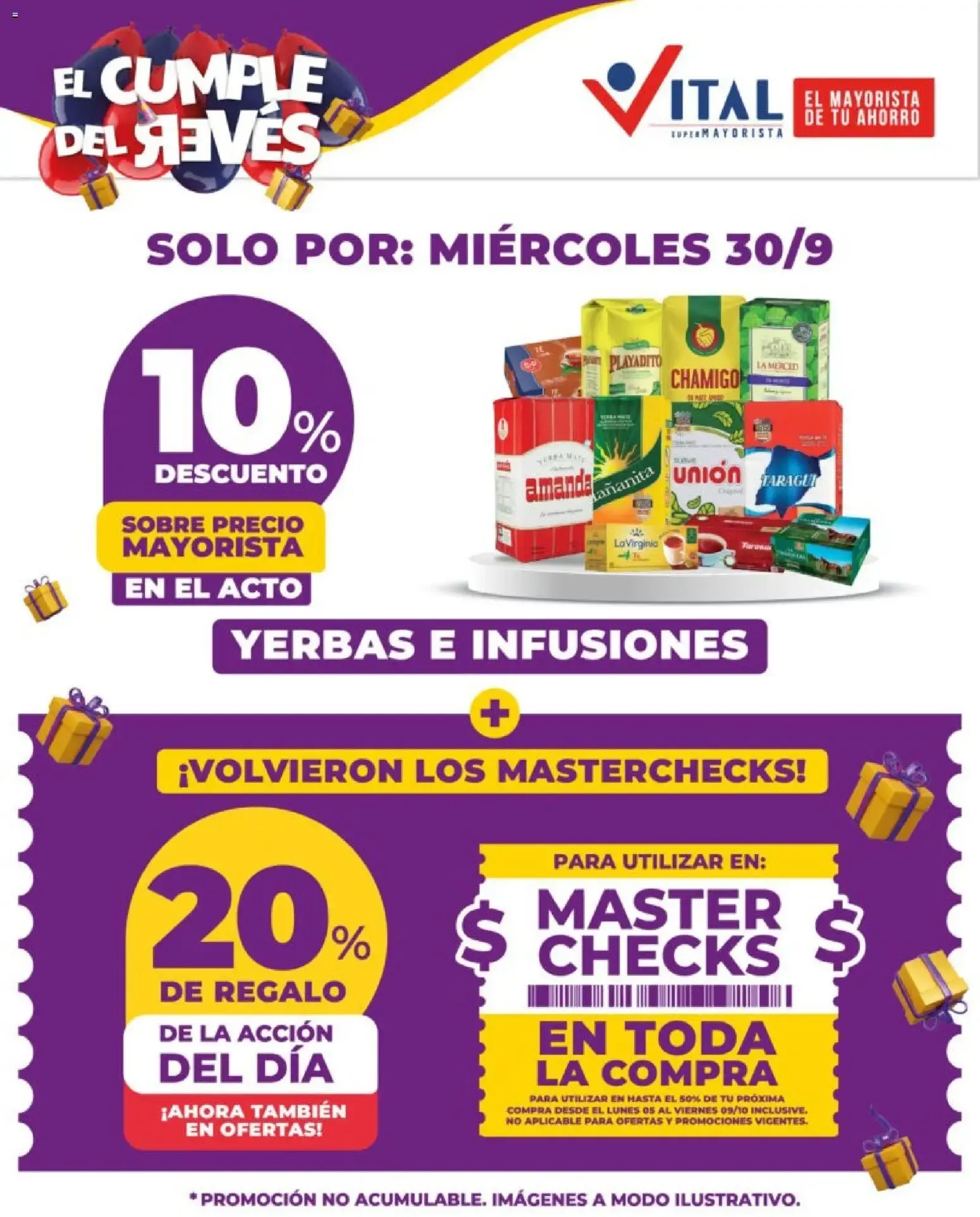 Ofertas de Vital: El Cumple del Revés - Aperitivos, Gaseosas y Masterchecks 30 de septiembre al 30 de septiembre 2026 - Página 3 del catálogo