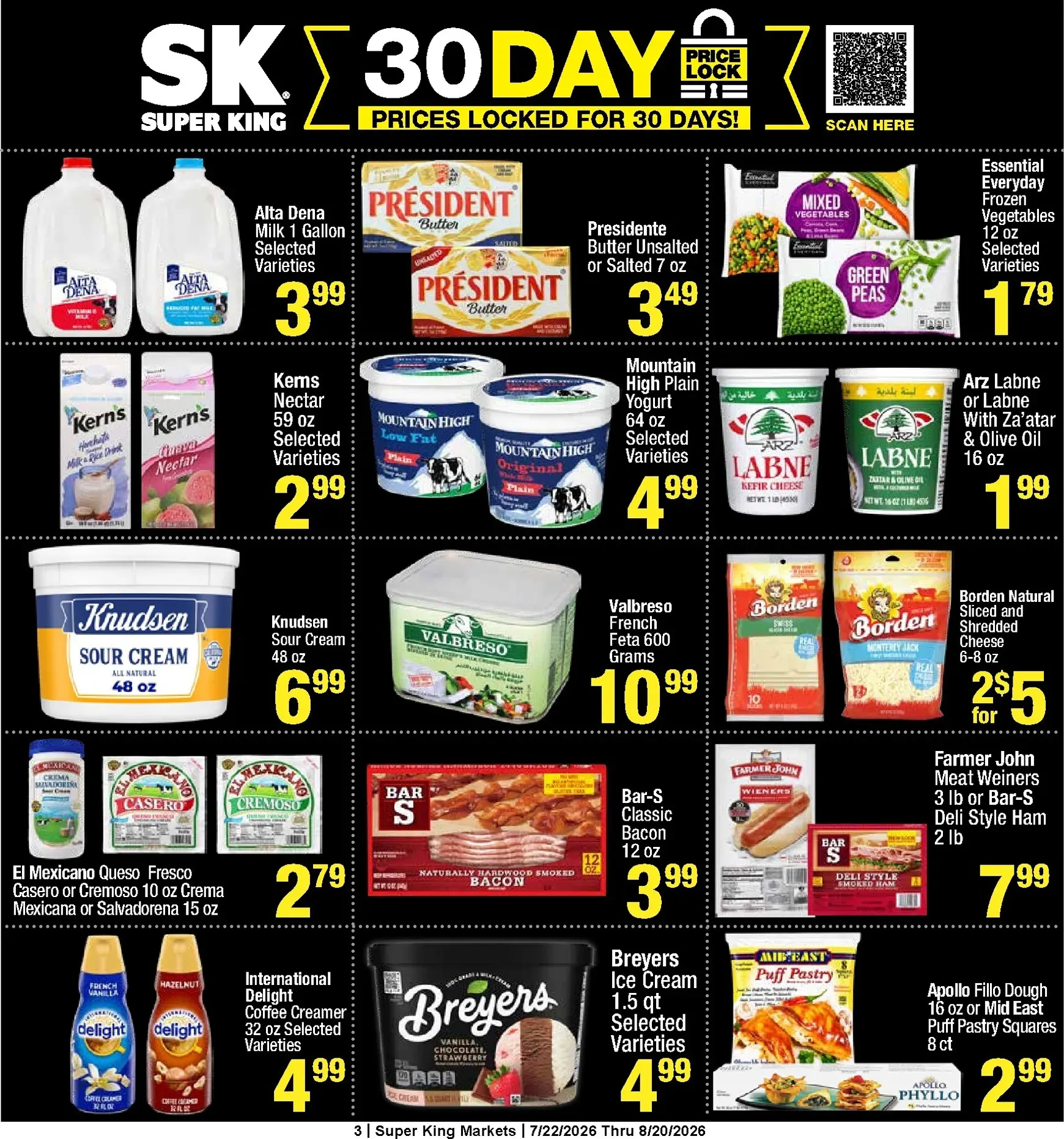 Weekly promotion Current Super King - 30-Day Prices leaflet valid from Wednesday 06/24/2026 to Thursday 07/30/2026 spanning from July 22 to August 20 2026 - Page 3 for Catalogue 365