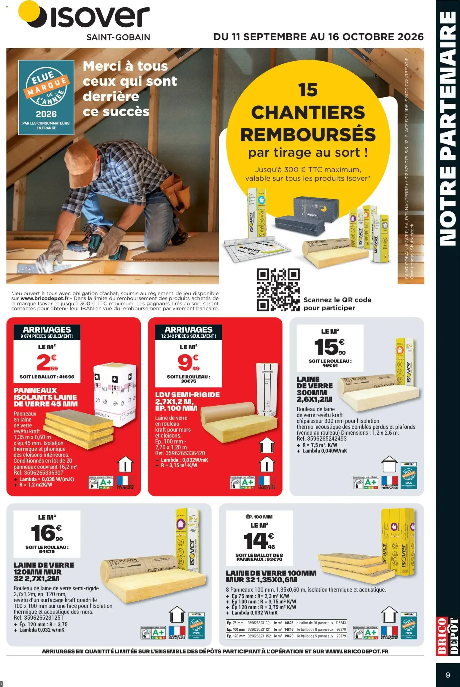 Brico Dépôt catalogue à partir du 11/09/2026 - promo en ligne du 11 septembre au 24 septembre 2026 - Catalogue page 9