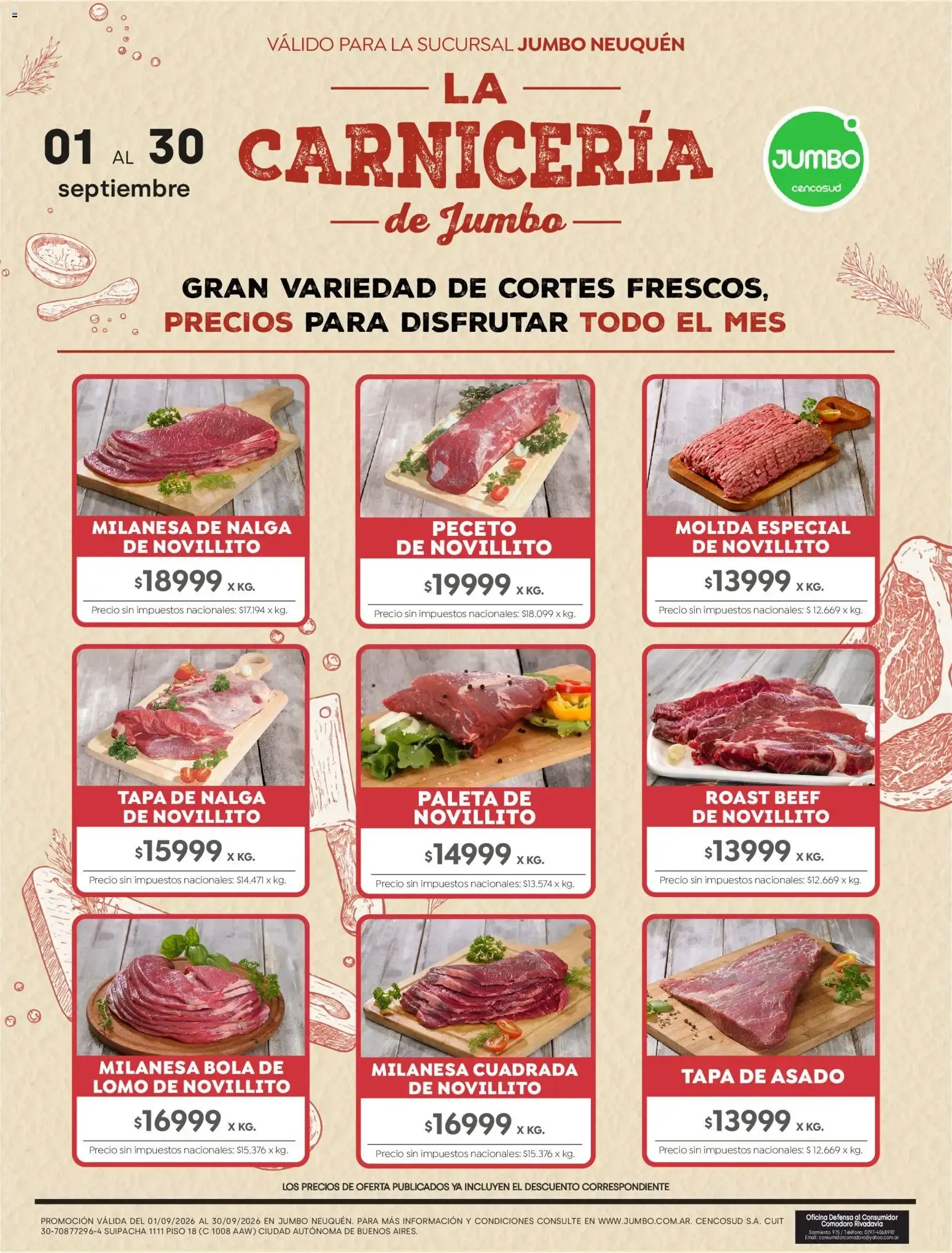 Ofertas de Jumbo - La Carnicería del 01/09/2026 - 30/09/2026 1 de septiembre al 30 de septiembre 2026 - Página 1 del catálogo