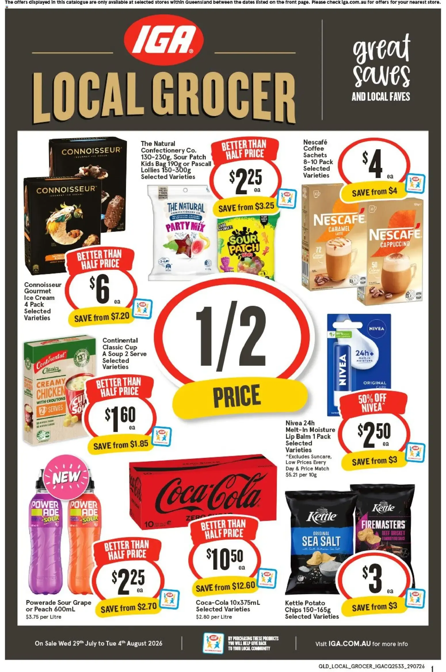IGA Local Grocer - Great Saves and Local Faves - Catalogue valid from 29 July to 4 August 2026 - page 1