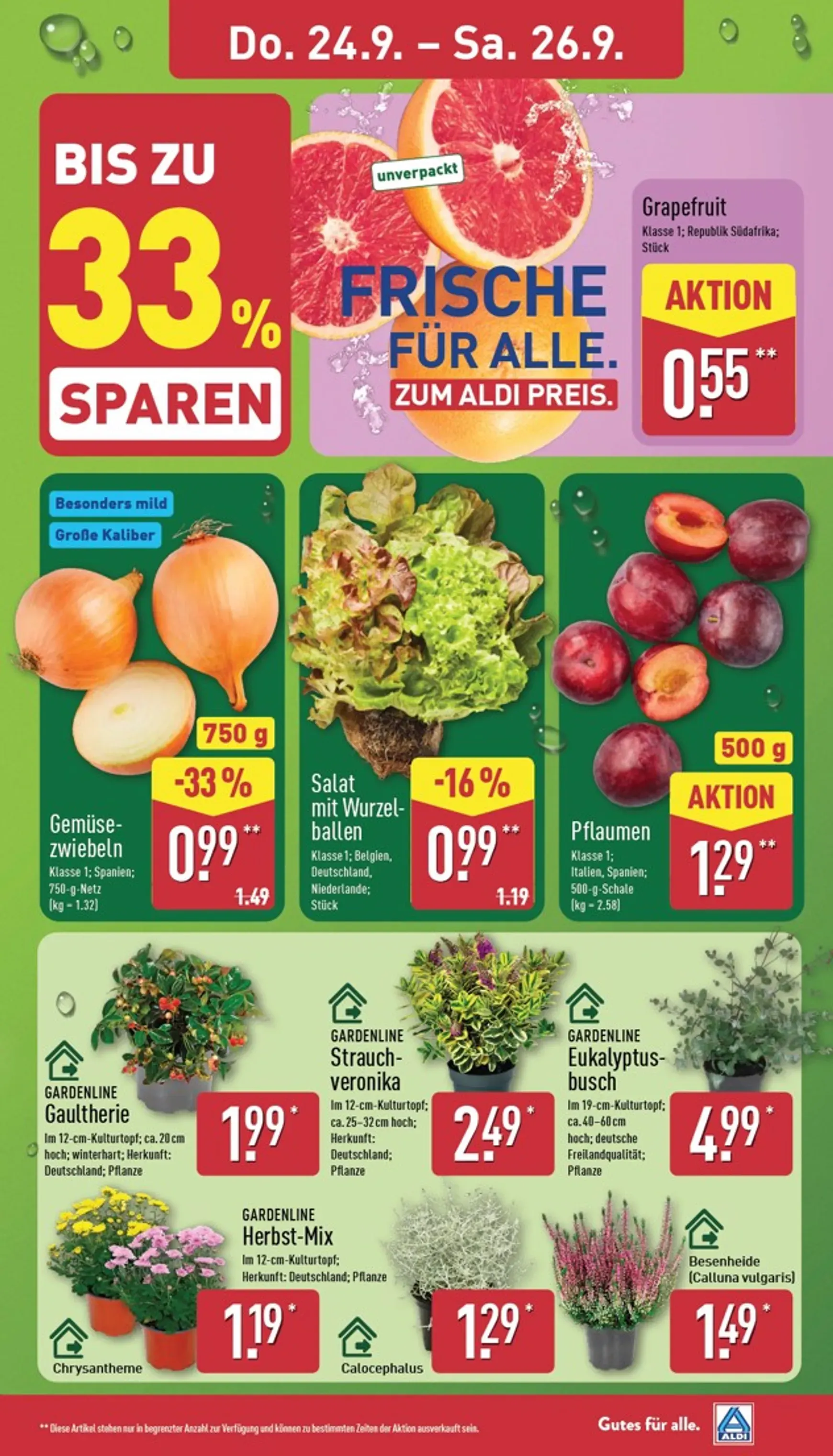 Gutes für alle. Zum ALDI Preis. von 21. September bis 26. September 2026 - Prospekt seite 27