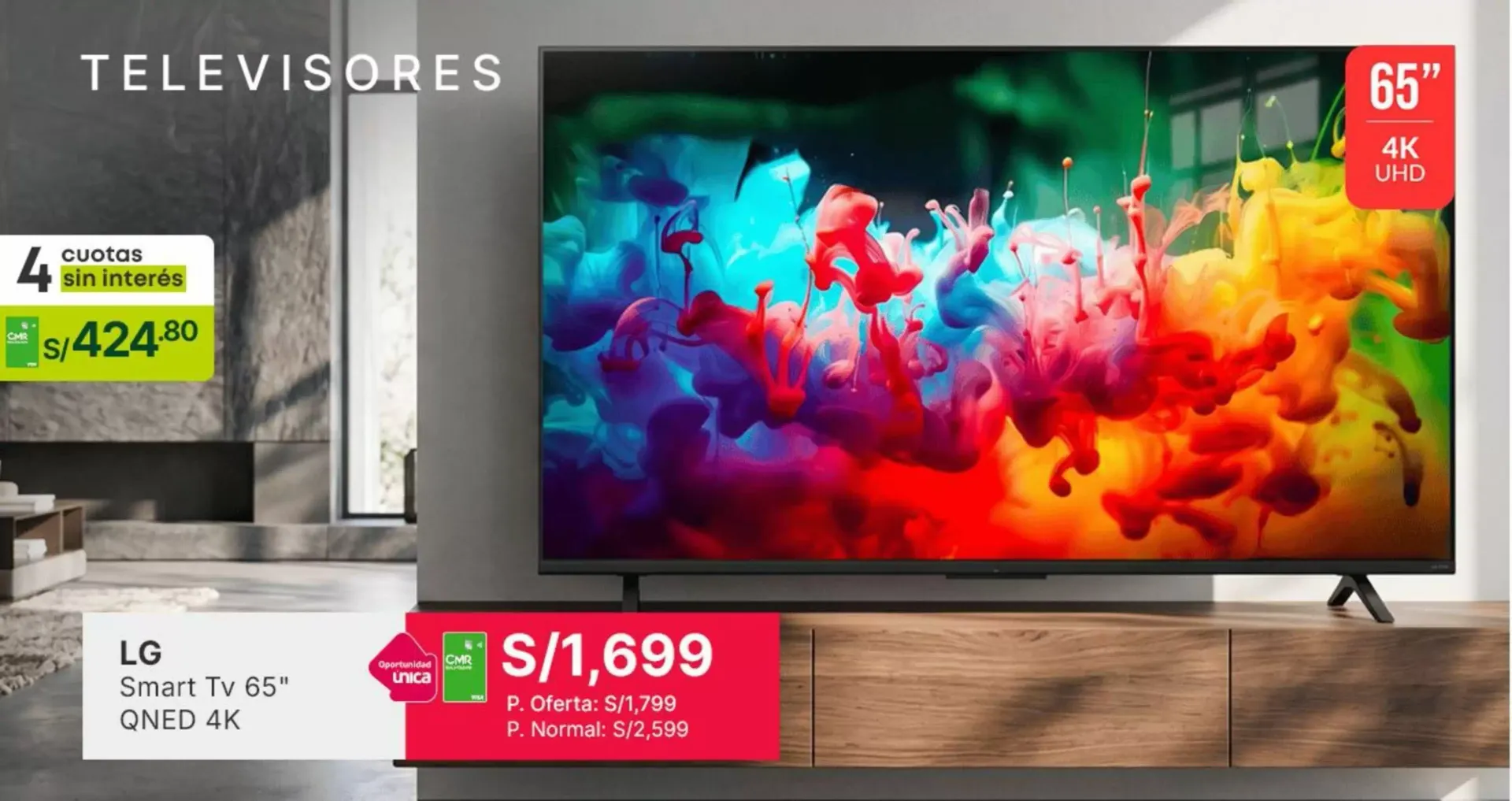 Catalogo de Televisores LG Smart TV 65" QNED 4K 28 de agosto al 12 de setiembre 2026 - Pag 1