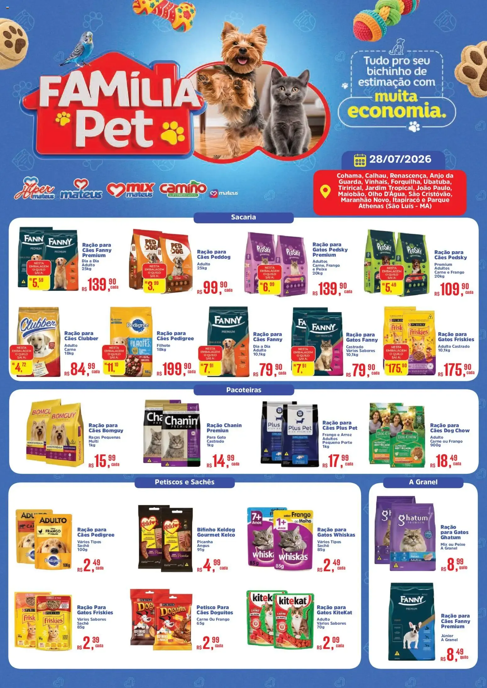 Encarte de Mateus ofertas Família Pet de 28/07/2026 | Promoções Online 28 de julho até 28 de julho 2026 - Pagina 1