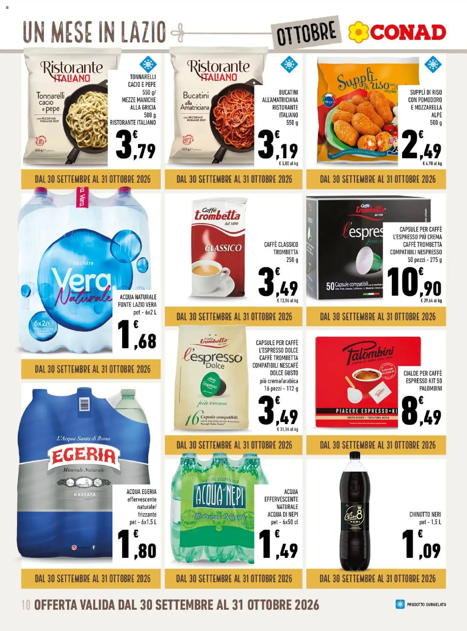 Gli Speciali Conad: Un Mese in Lazio a Tavola da 30 settembre a 31 ottobre di 2026 - Pagina del volantino 10