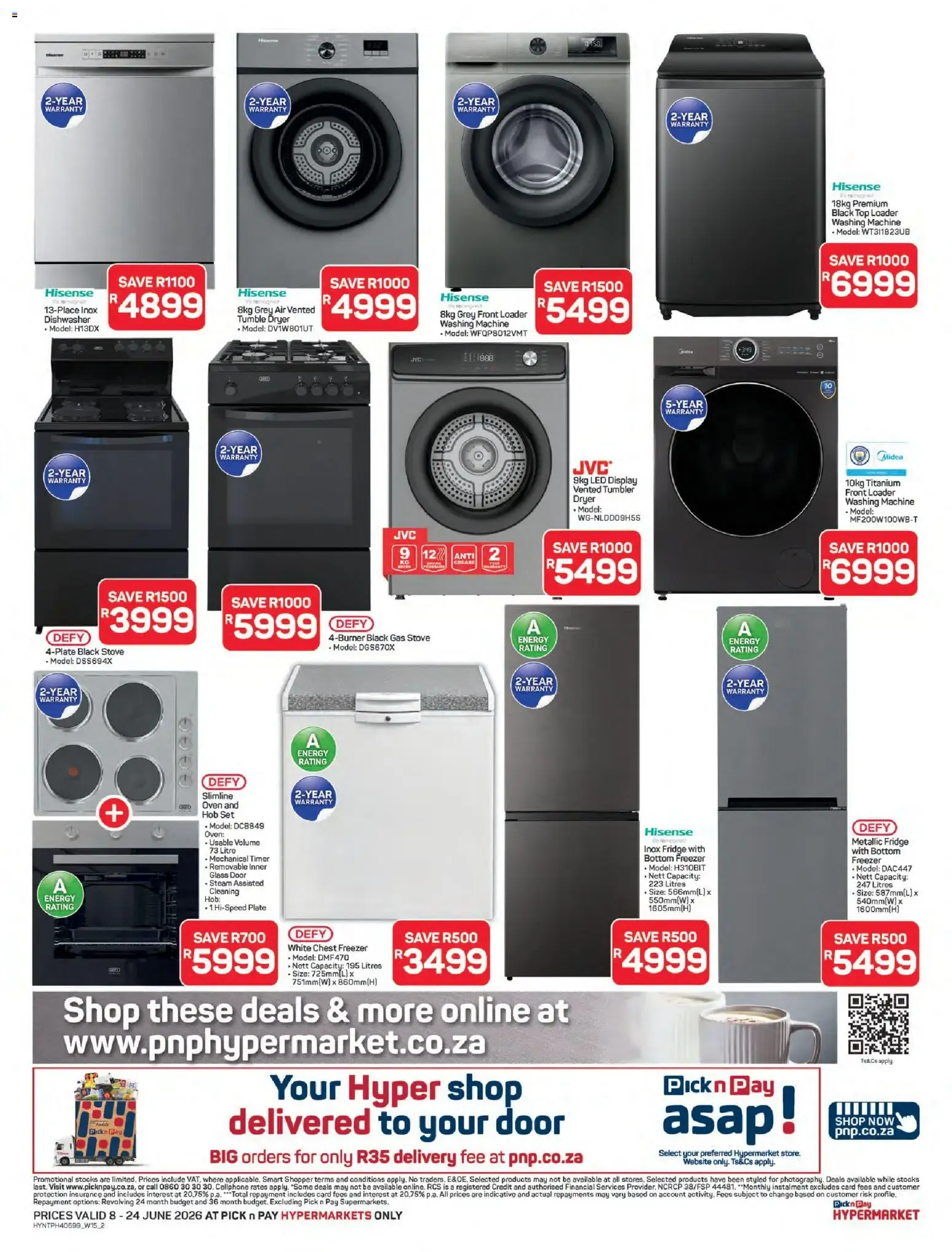 Pick n Pay - Hypermarket Appliances Specials (08/06/2026 - 24/06/2026) Online from 8 June to 24 June 2026 - Catalogue Page 2