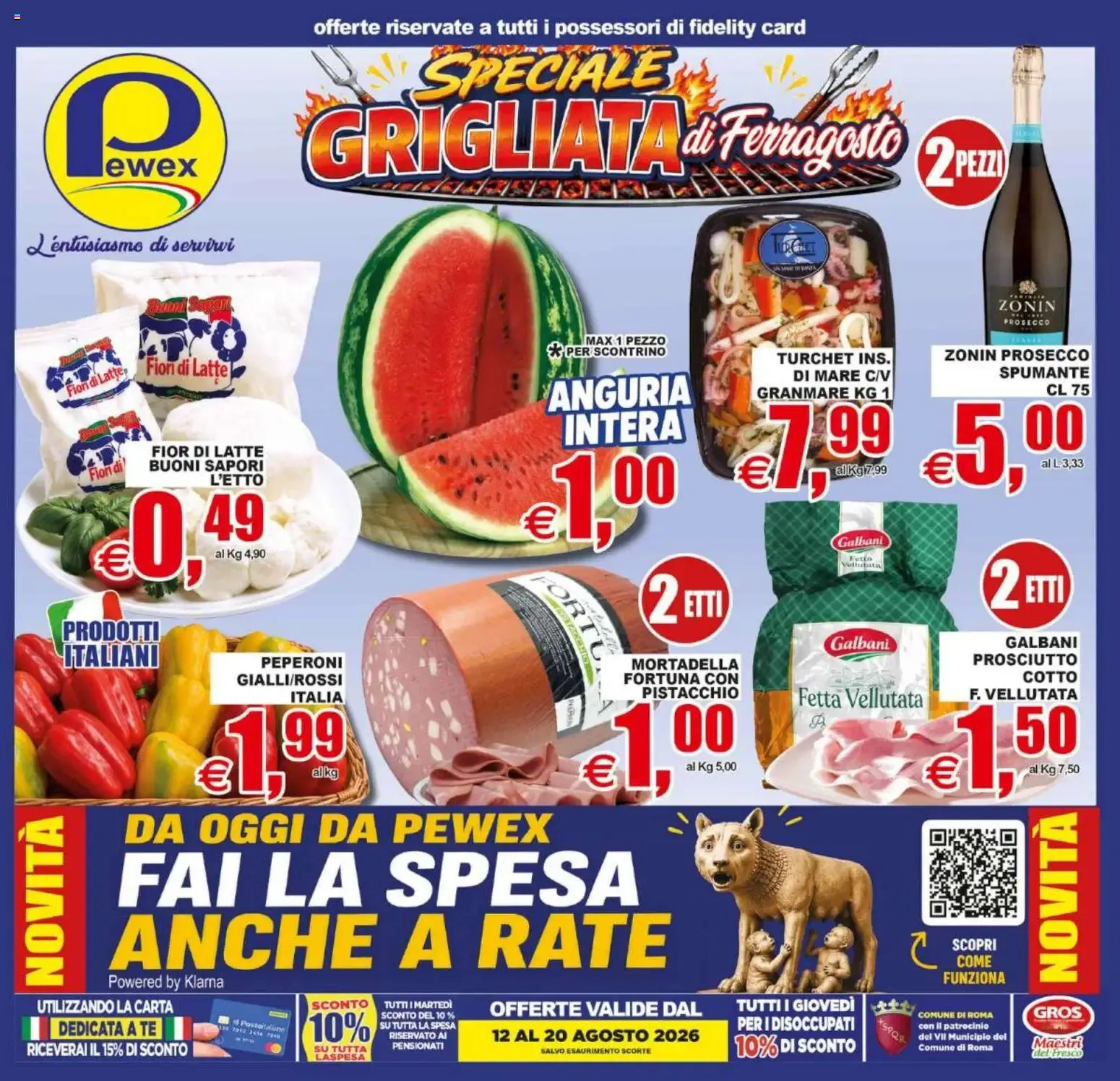 Pewex: Speciale Grigliata di Ferragosto da 12 agosto a 20 agosto di 2026 - Pagina del volantino 1