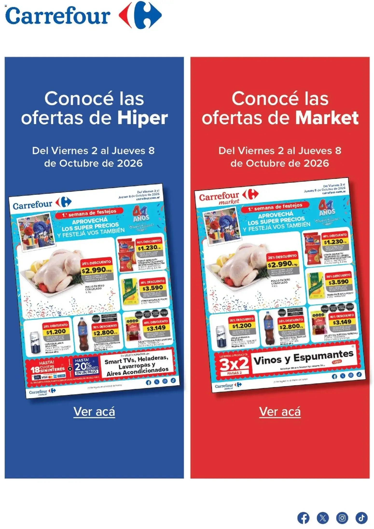 Ofertas de Carrefour Ofertas || del 02/10/2026 - 08/10/2026 || Promociones 2 de octubre al 8 de octubre 2026 - Página 1 del catálogo