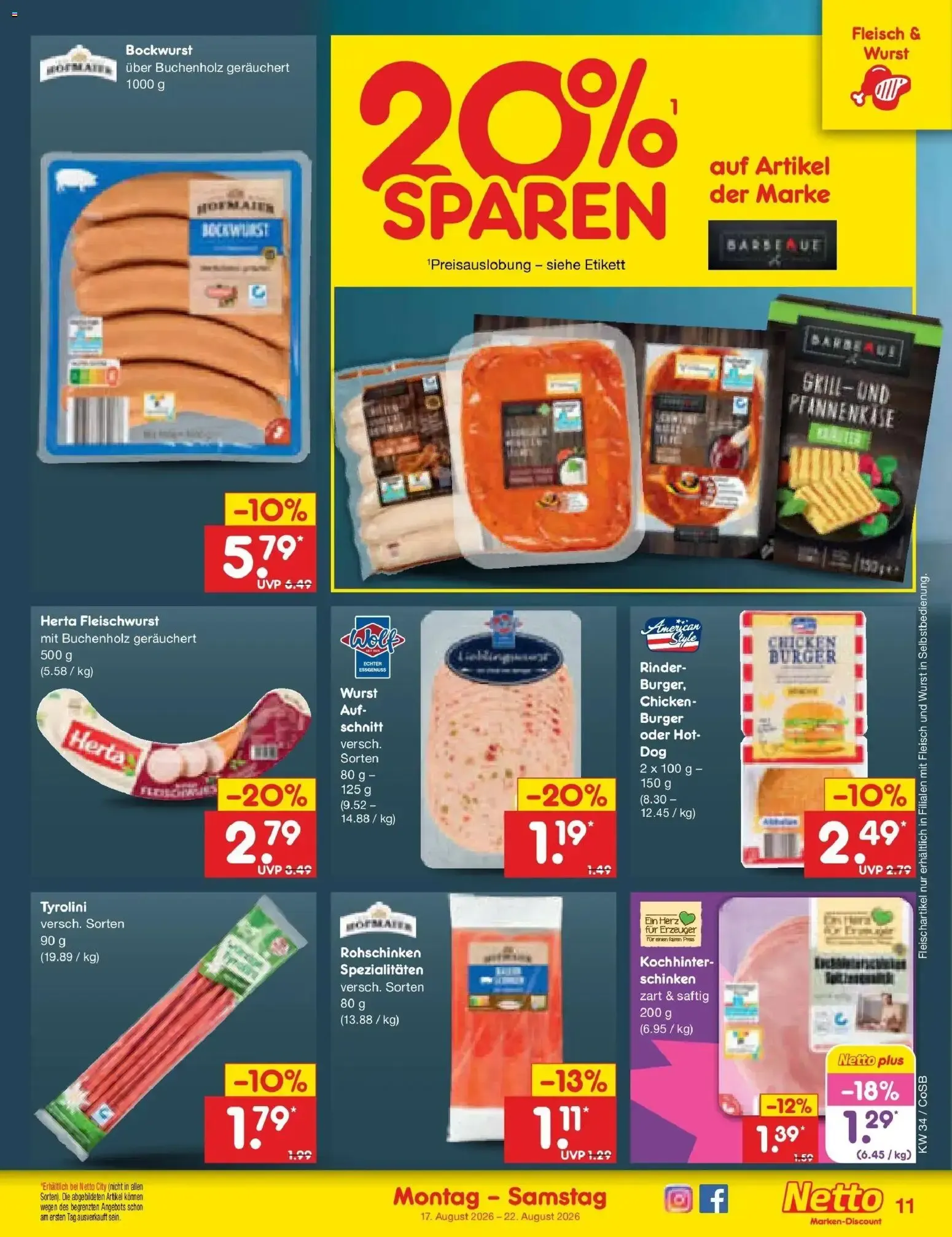 Netto Marken-Discount Prospekt Bitterfeld-Wolfen (ab 17.08.2026) » Angebote von 17. August bis 22. August 2026 - Prospekt seite 13