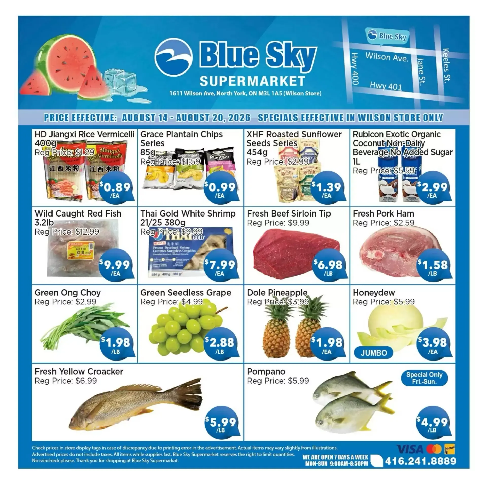 Blue Sky Supermarket flyer week 33 from August 14 to August 20 2026 - flyer page 1