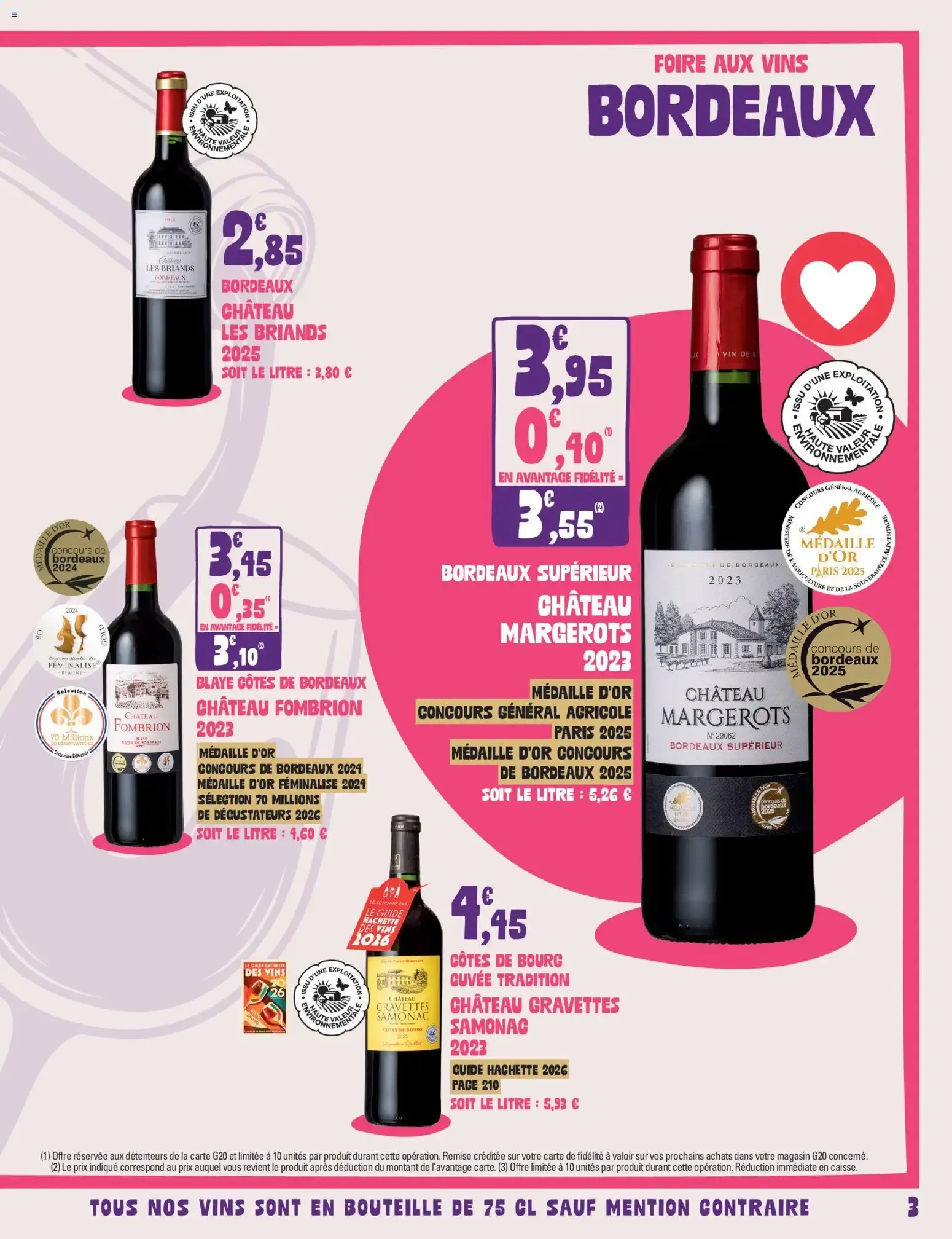 Foire aux Vins Supermarchés G20 du 23 septembre au 11 octobre 2026 - Catalogue page 3