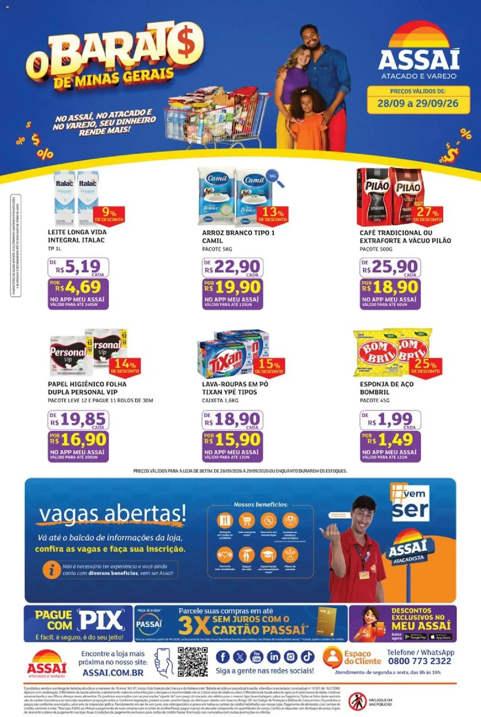 Assaí Atacadista ofertas - MG de 28/09/2026 | Promoções Online