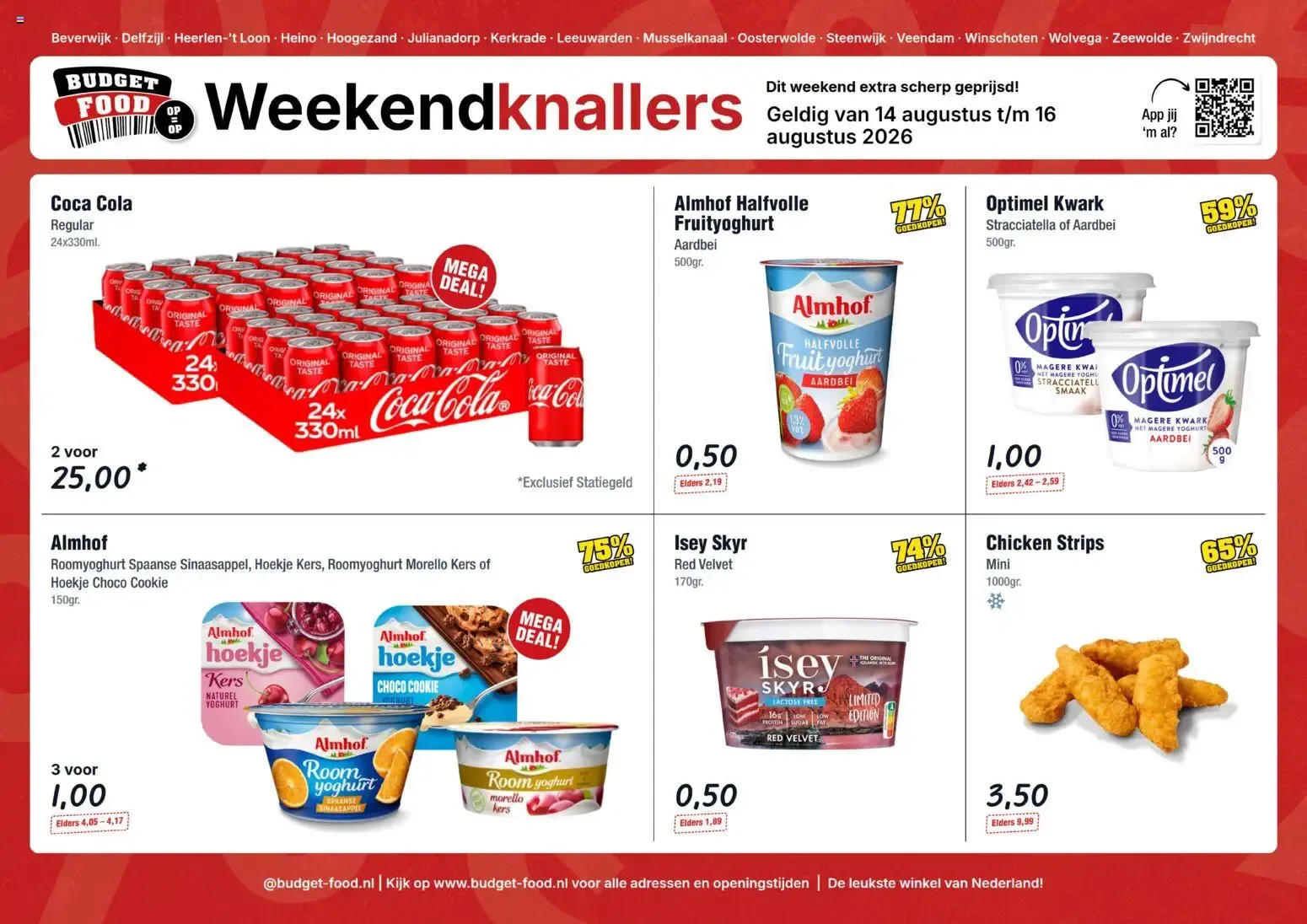 Budget Food Weekendknallers van 14 augustus tot 16 augustus 2026 - Folder pagina 1