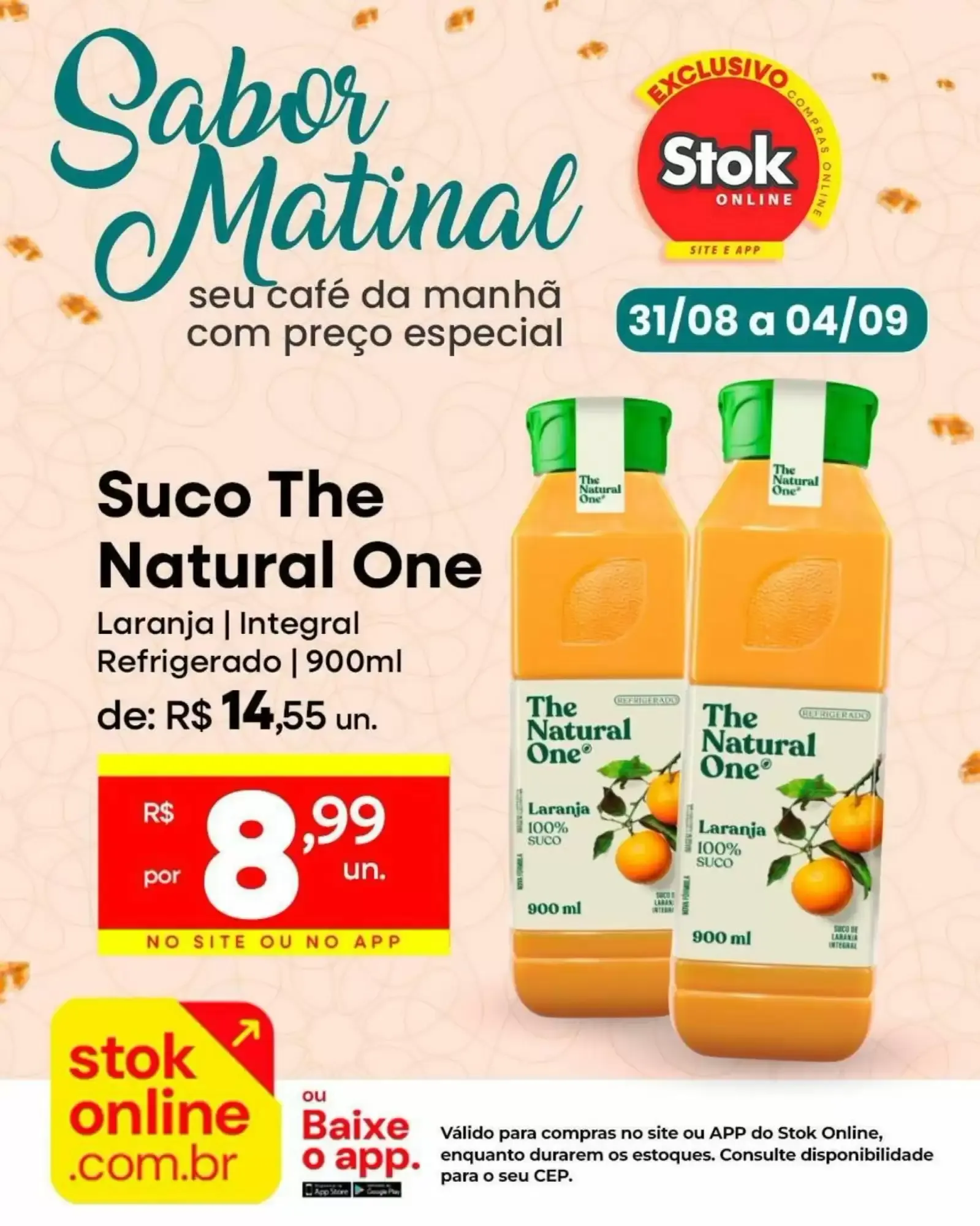 Encarte de Sabor Matinal - Suco The Natural One 31 de agosto até 4 de setembro 2026 - Pagina 1