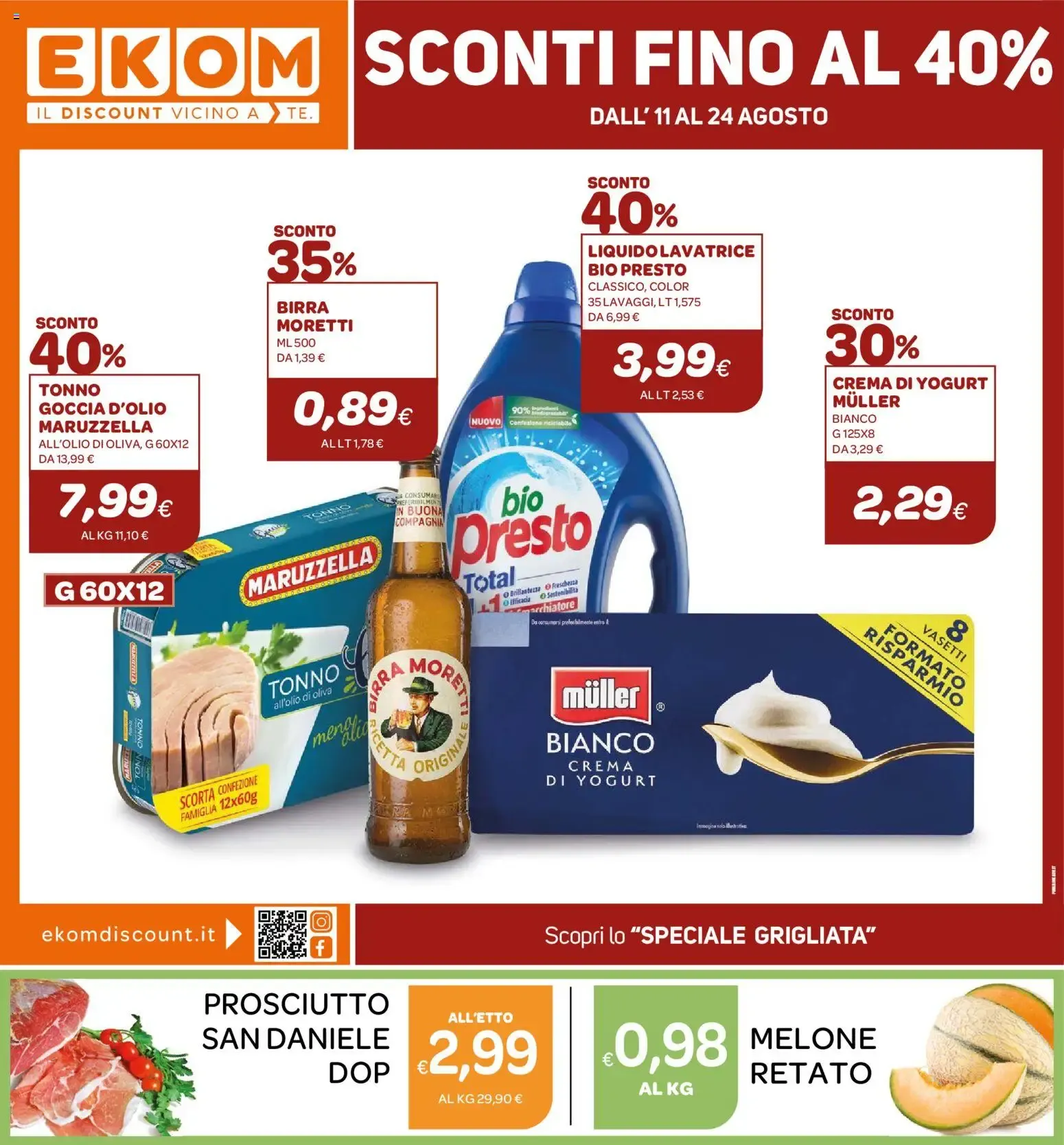 Ekom Sconti Fino al 40% da 11 agosto a 24 agosto di 2026 - Pagina del volantino 1