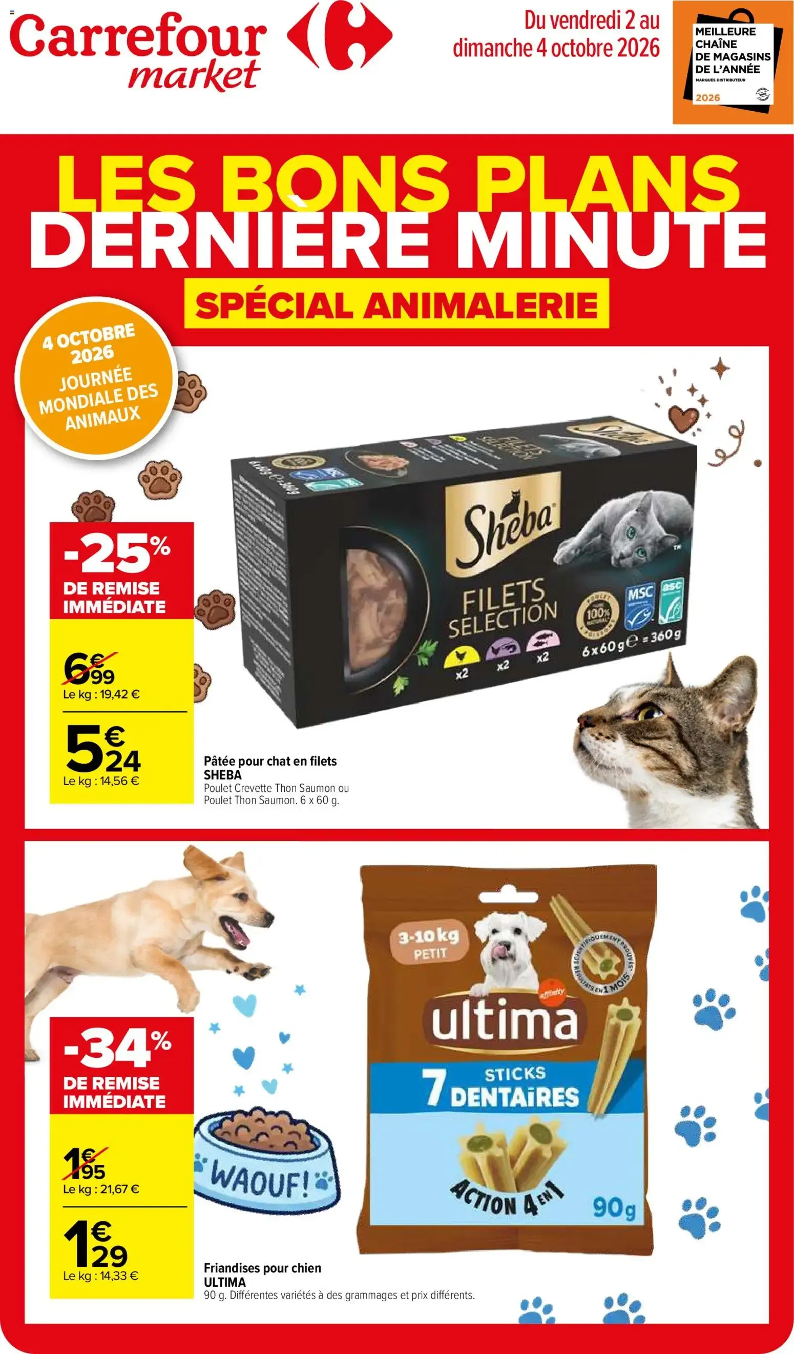 Carrefour Market Les bons plans de dernière minute à partir du 02/10/2026 - promo en ligne du 2 octobre au 4 octobre 2026 - Catalogue page 1