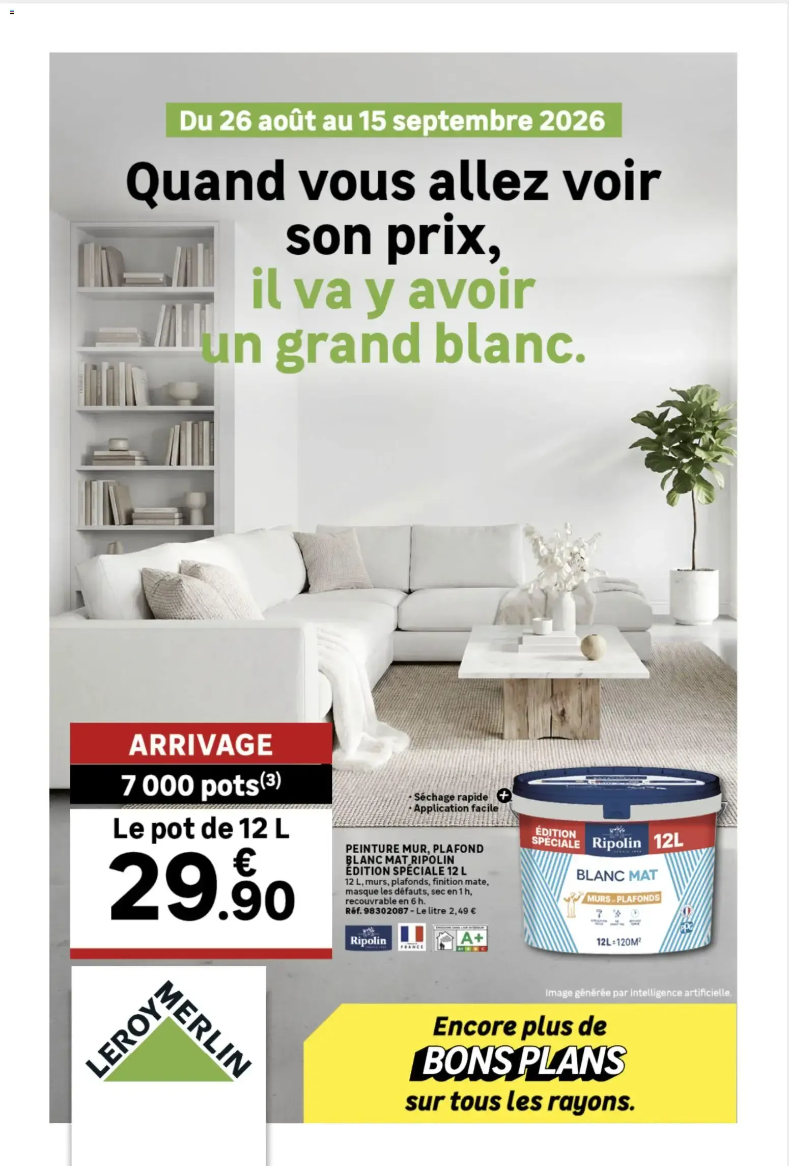 Leroy Merlin catalogue à partir du 26/08/2026 - promo en ligne du 26 août au 15 septembre 2026 - Catalogue page 1