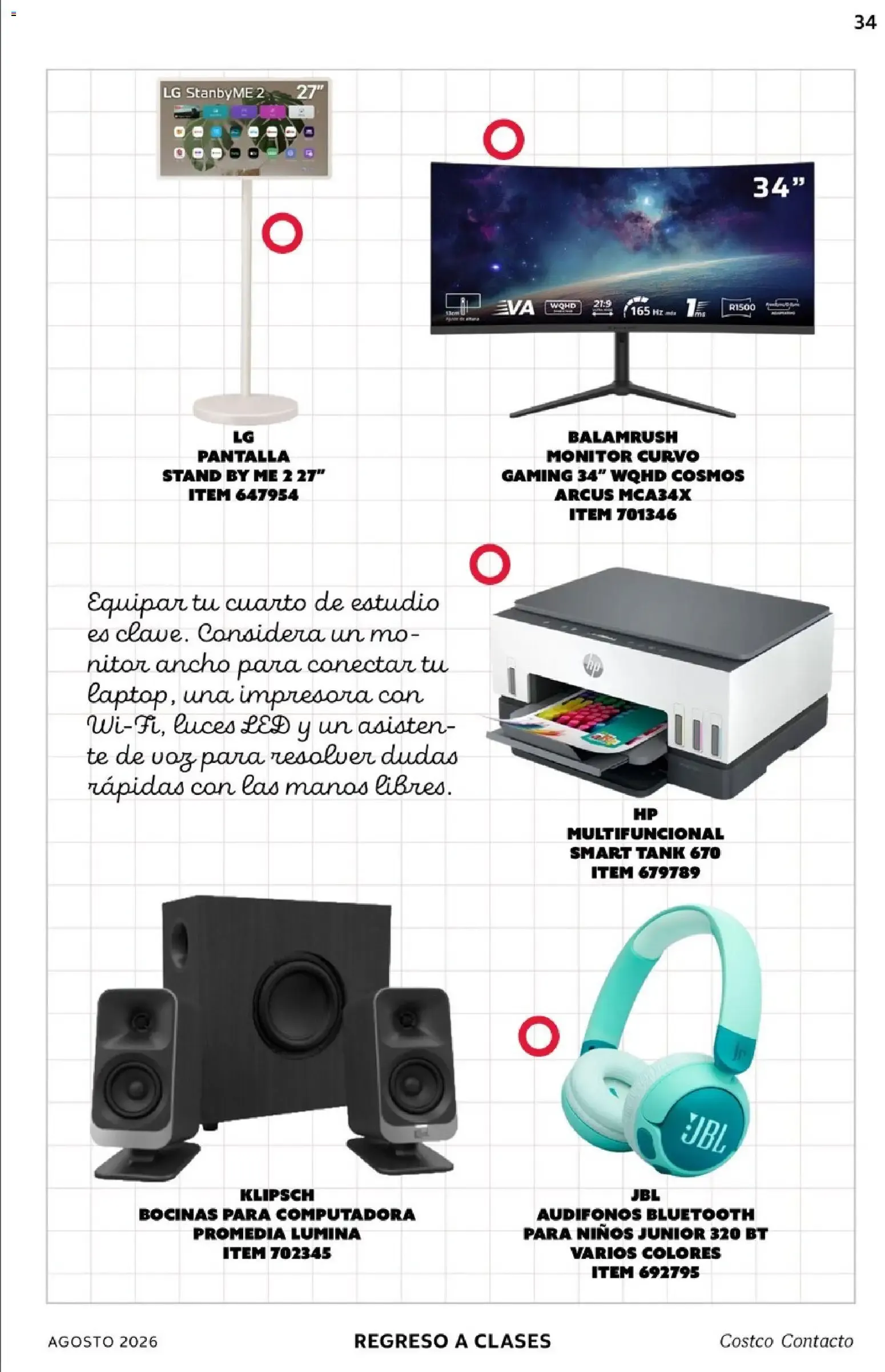 Catálogo de COSTCO Contacto 1 de agosto al 31 de agosto 2026 - Pagina 34
